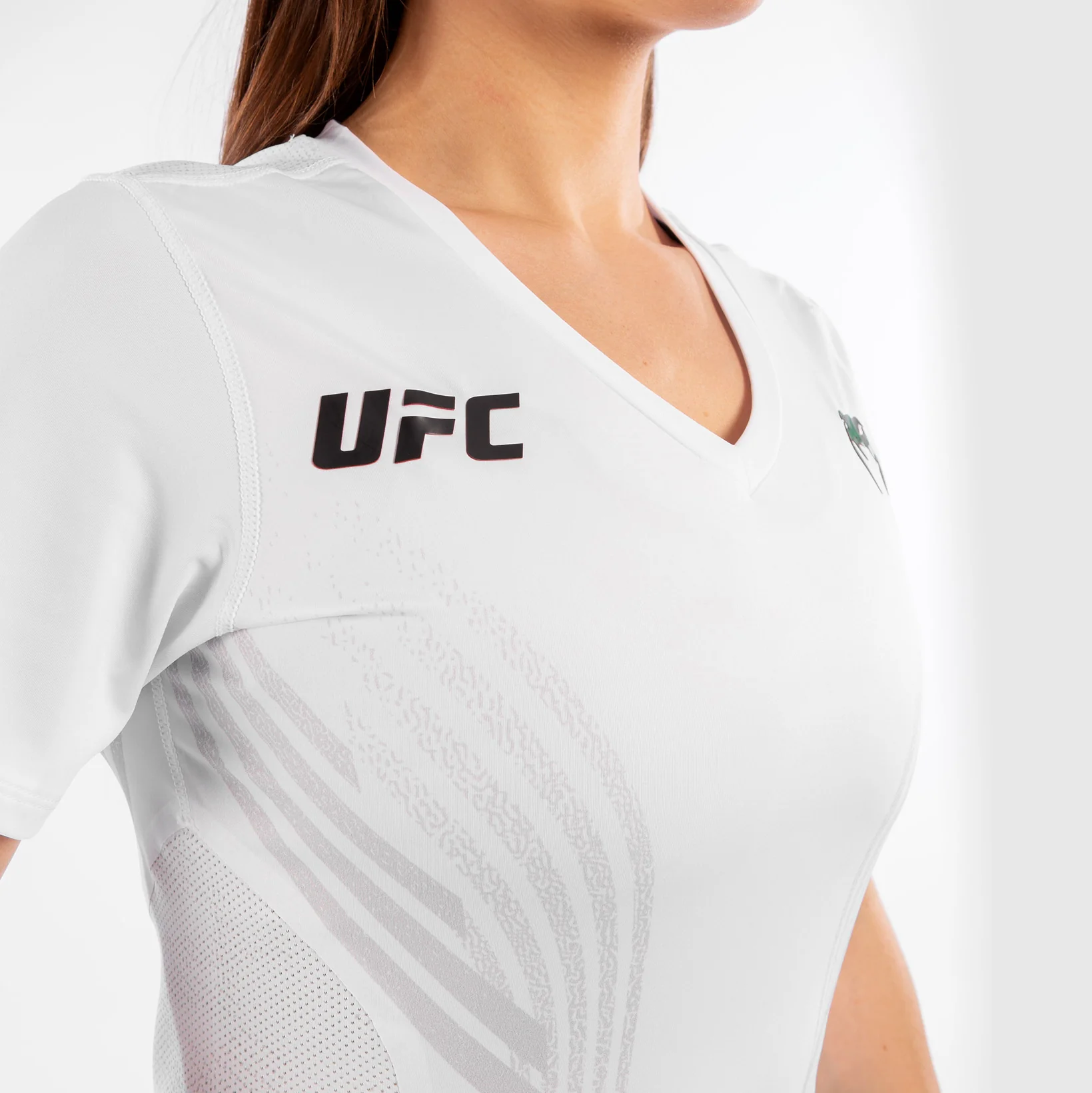 UFC Venum Personalized Authentic Fight Night Women's Walkout Jersey - White - Image 6