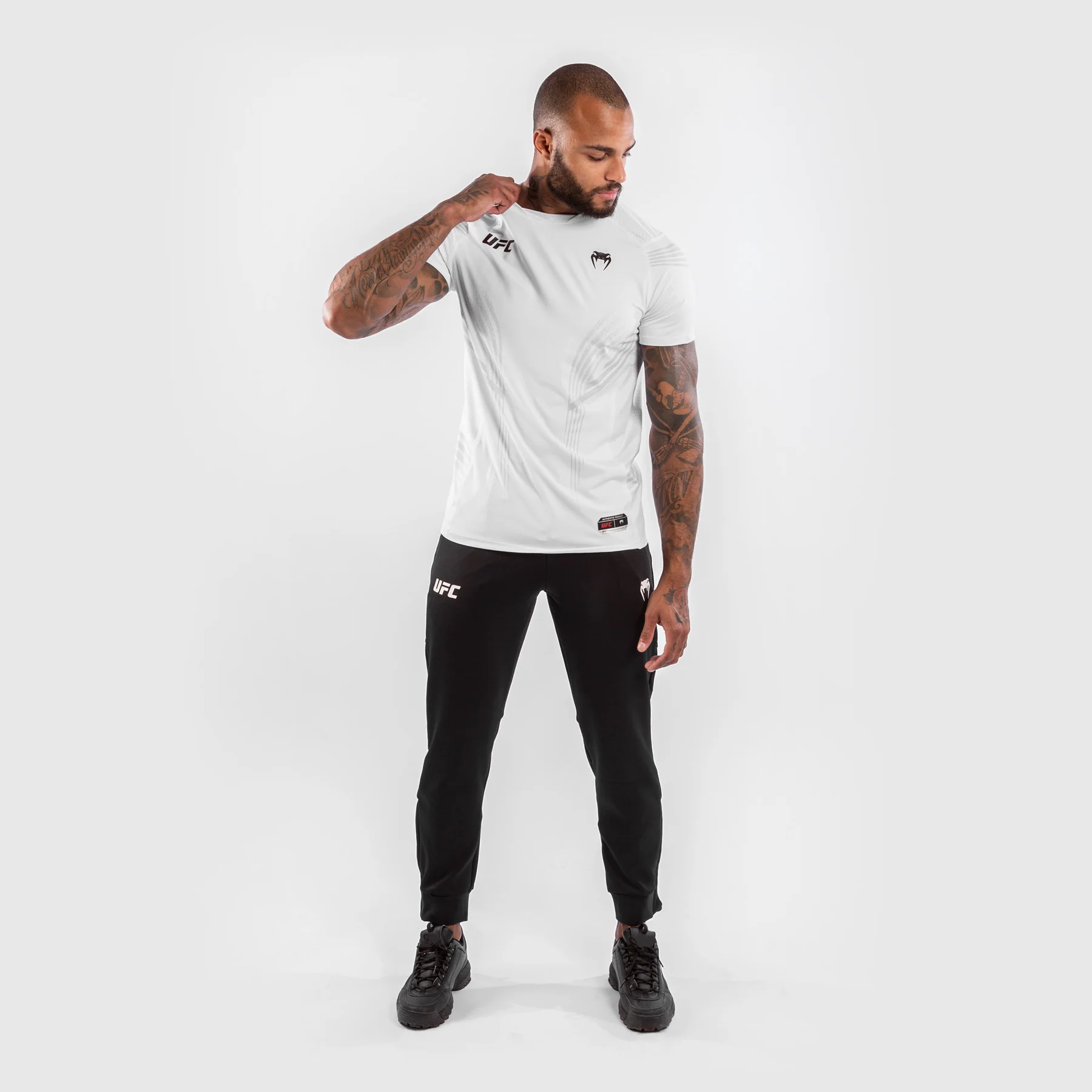 UFC Venum Personalized Authentic Fight Night Men's Walkout Jersey - White - Image 8