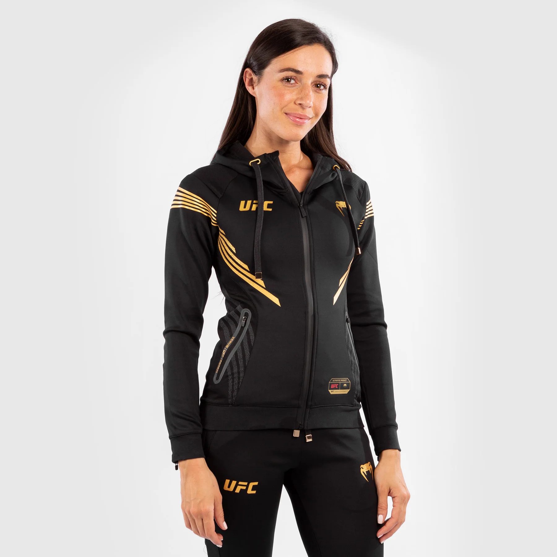 UFC Venum Personalized Authentic Fight Night Women's Walkout Hoodie - Champion - Image 5