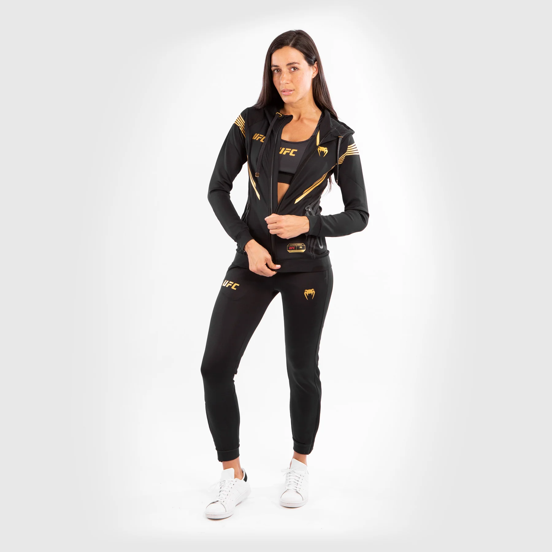UFC Venum Personalized Authentic Fight Night Women's Walkout Hoodie - Champion - Image 9
