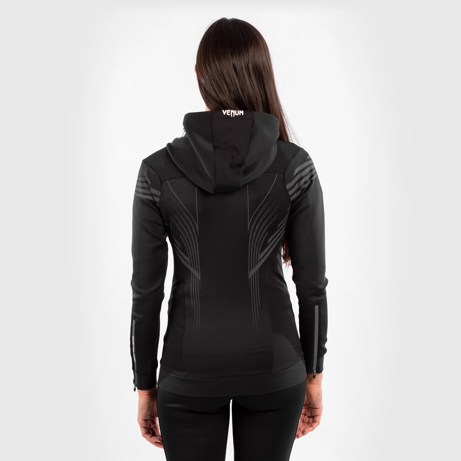 UFC Venum Personalized Authentic Fight Night Women's Walkout Hoodie - Black - Image 4