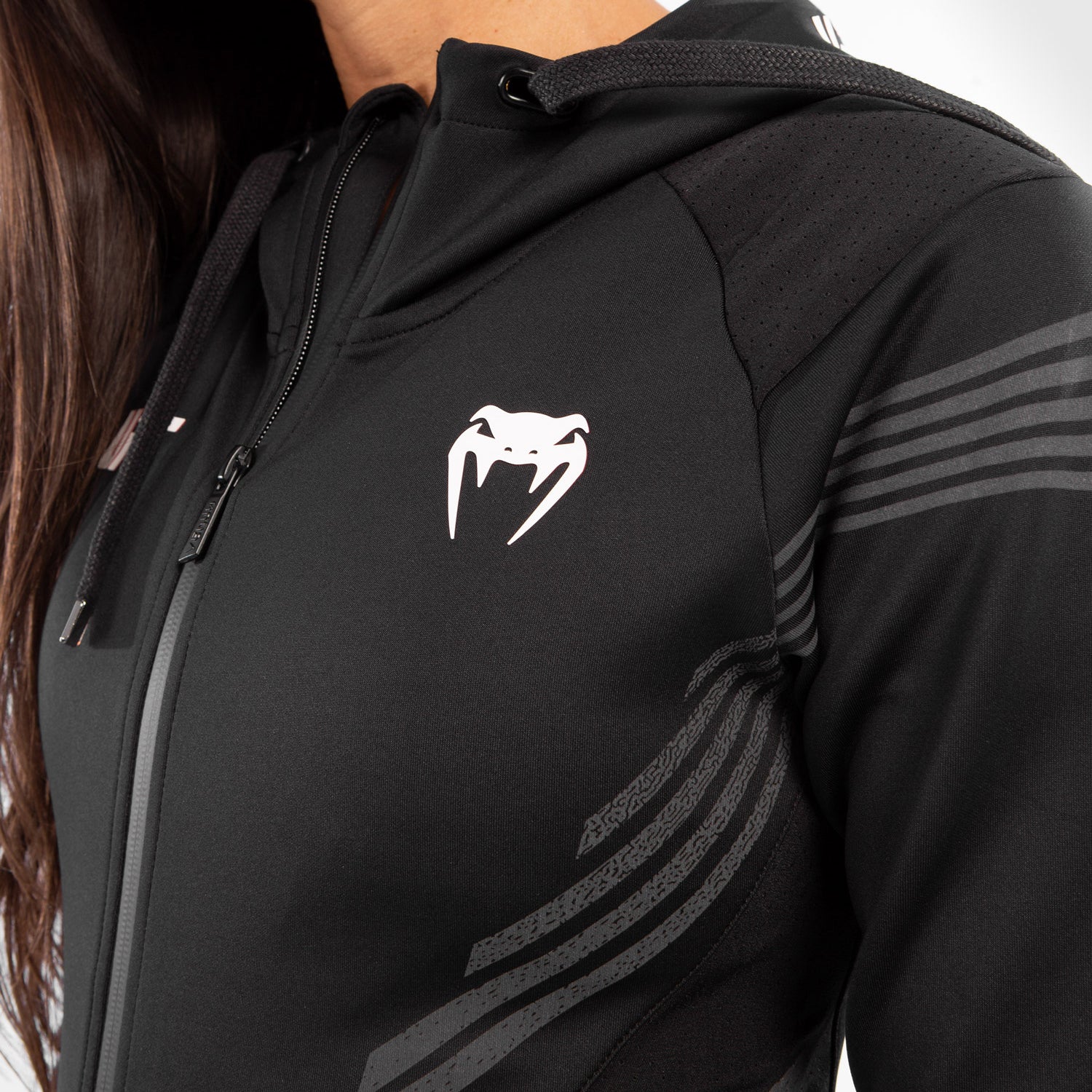 UFC Venum Personalized Authentic Fight Night Women's Walkout Hoodie - Black - Image 5