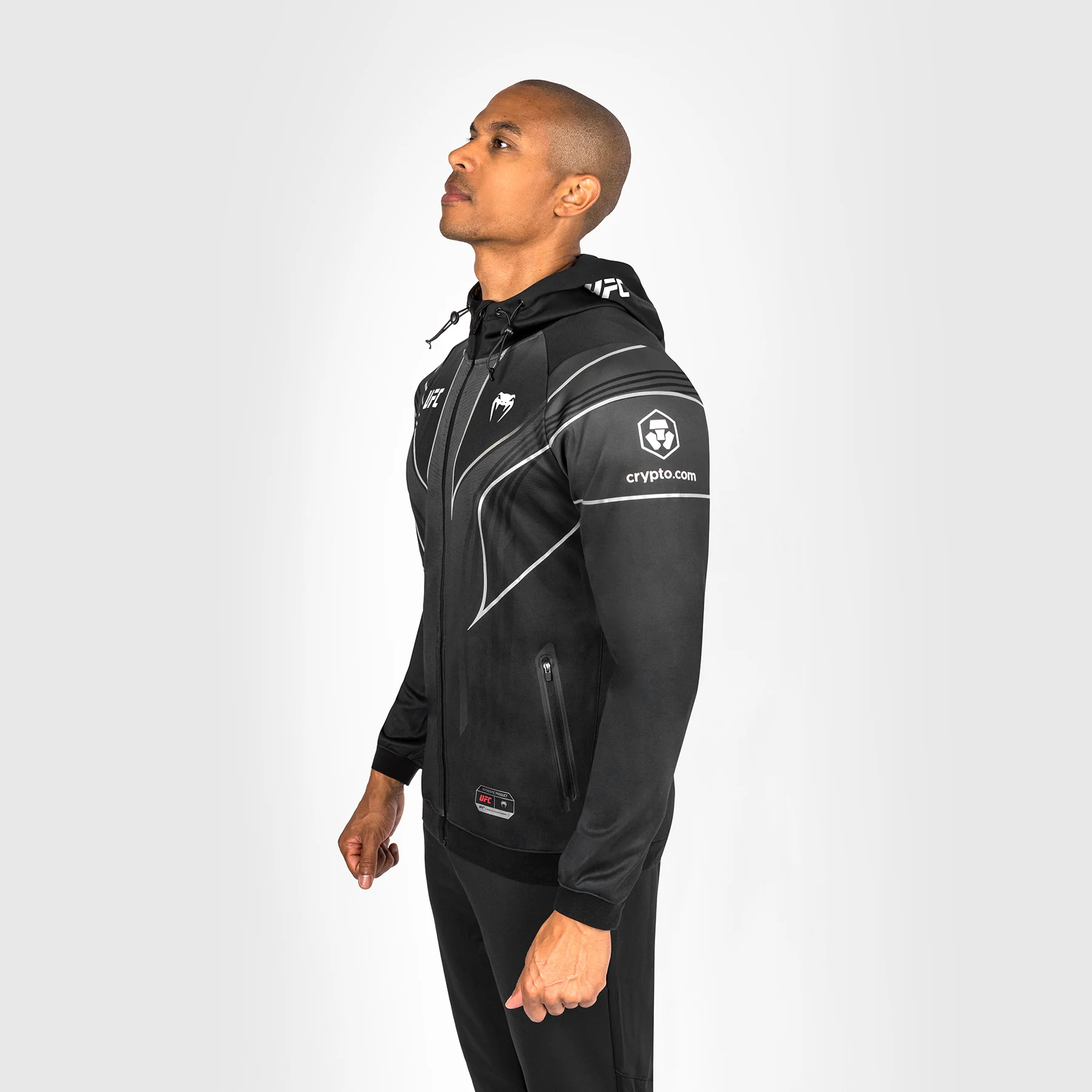 UFC Venum Personalized Authentic Fight Night 2.0 Kit by Venum Men's Walkout Hoodie - Black - Image 3