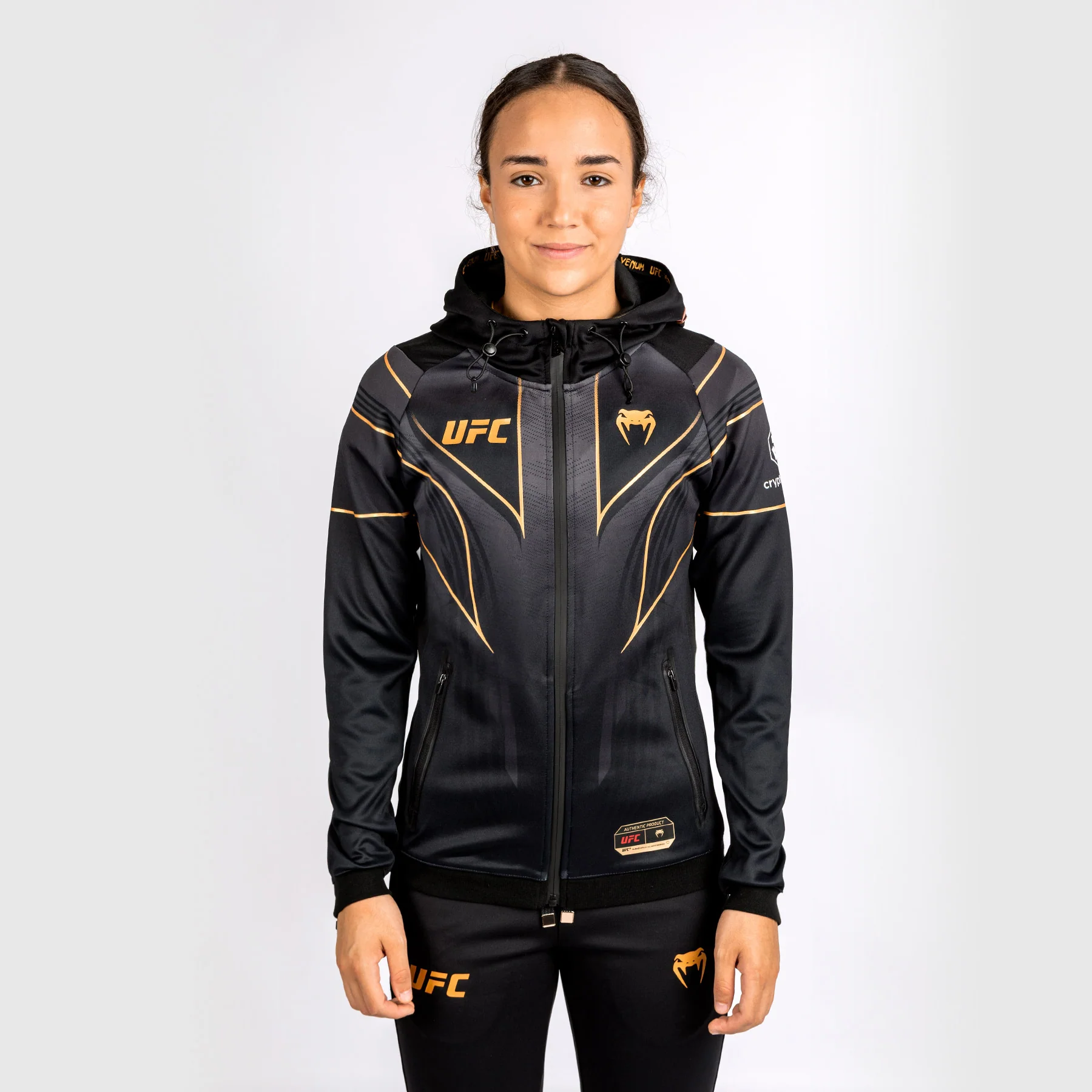 UFC Venum Personalized Authentic Fight Night 2.0 Kit by Venum Women's Walkout Hoodie - Champion - Image 3