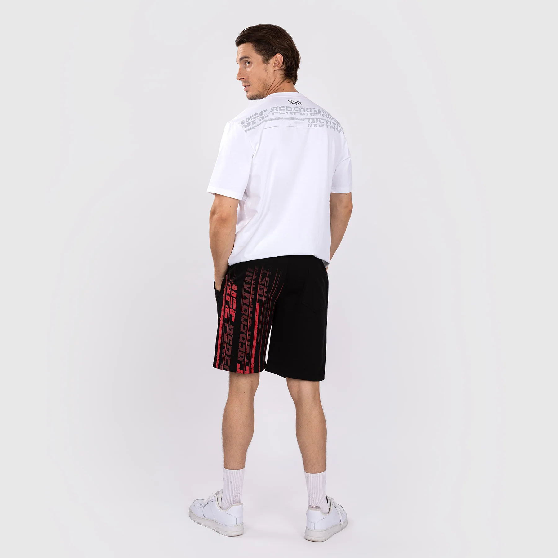 UFC Venum Performance Institute 2.0 Men’s Cotton Short - Black/Red - Image 7