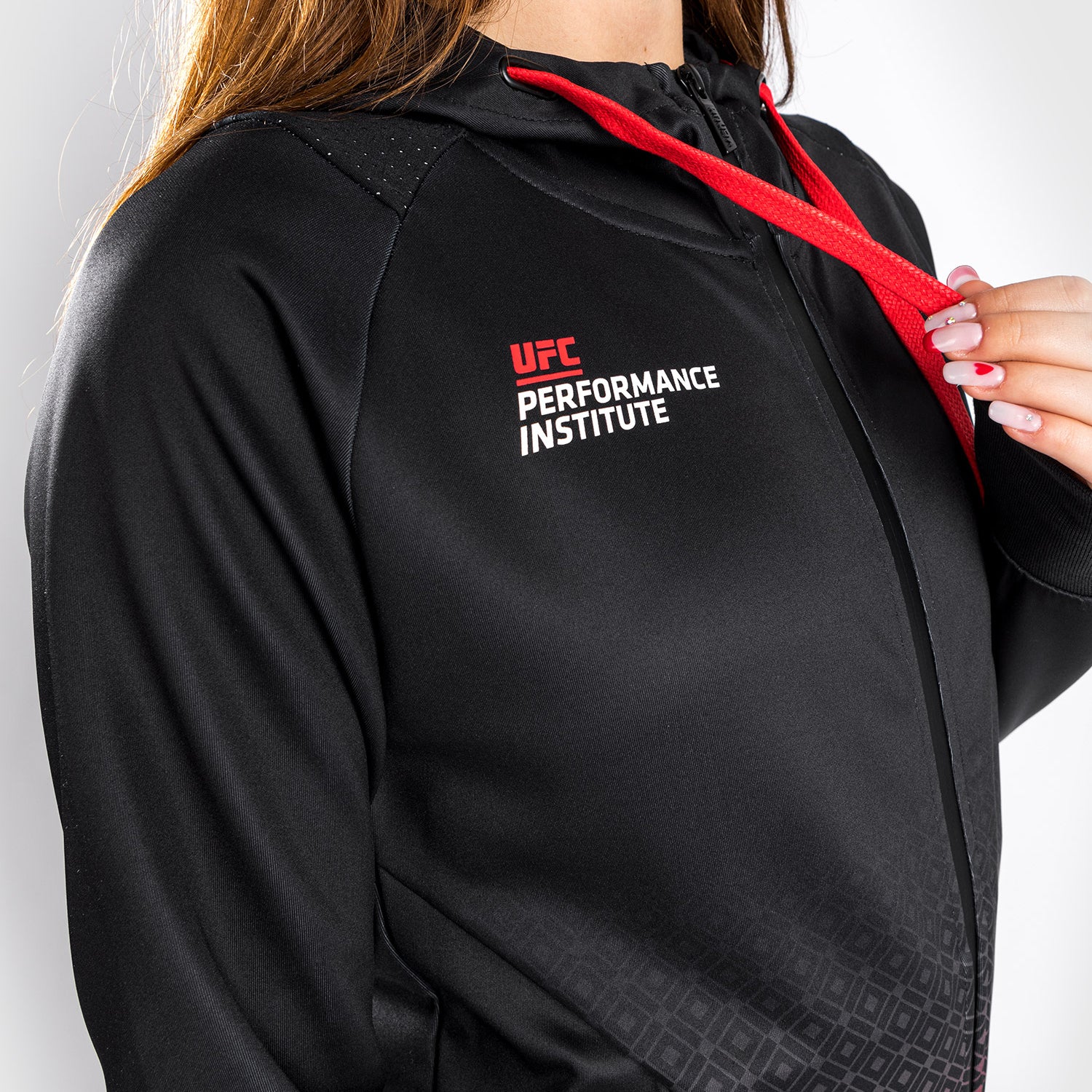 UFC Venum Performance Institute Hoodie - For Women - Black/Red - Image 5