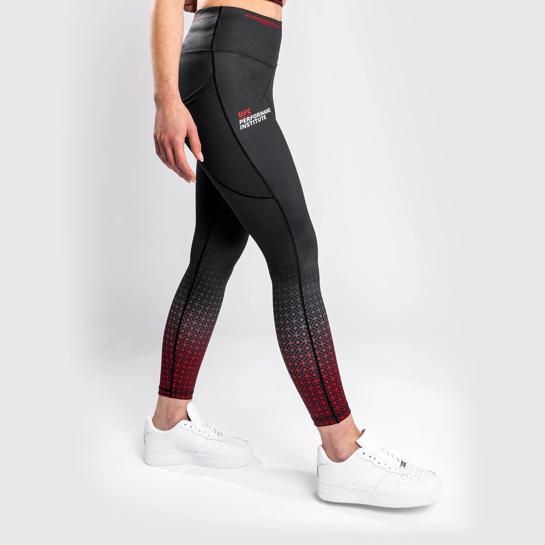 UFC Venum Performance Institute Legging - Black/Red - Image 4