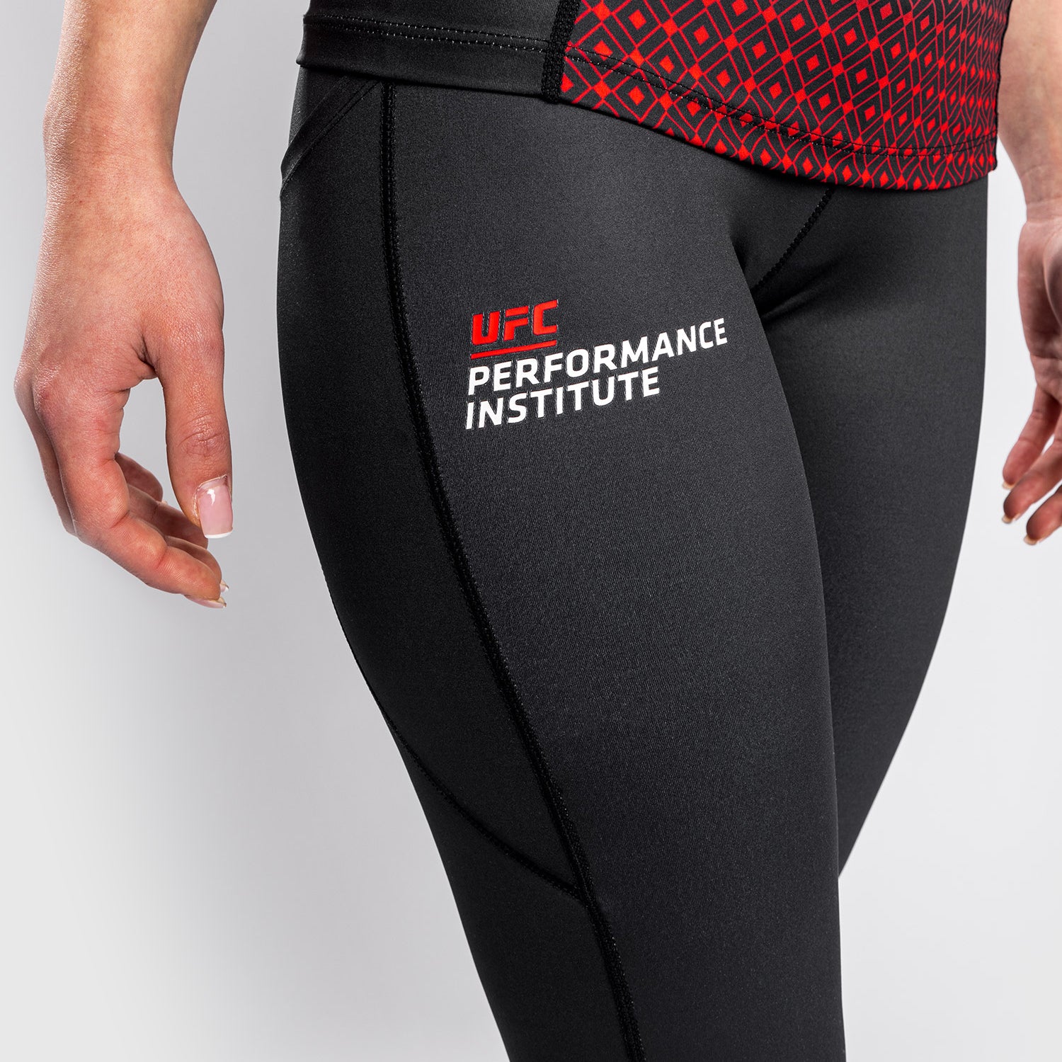 UFC Venum Performance Institute Legging - Black/Red - Image 6