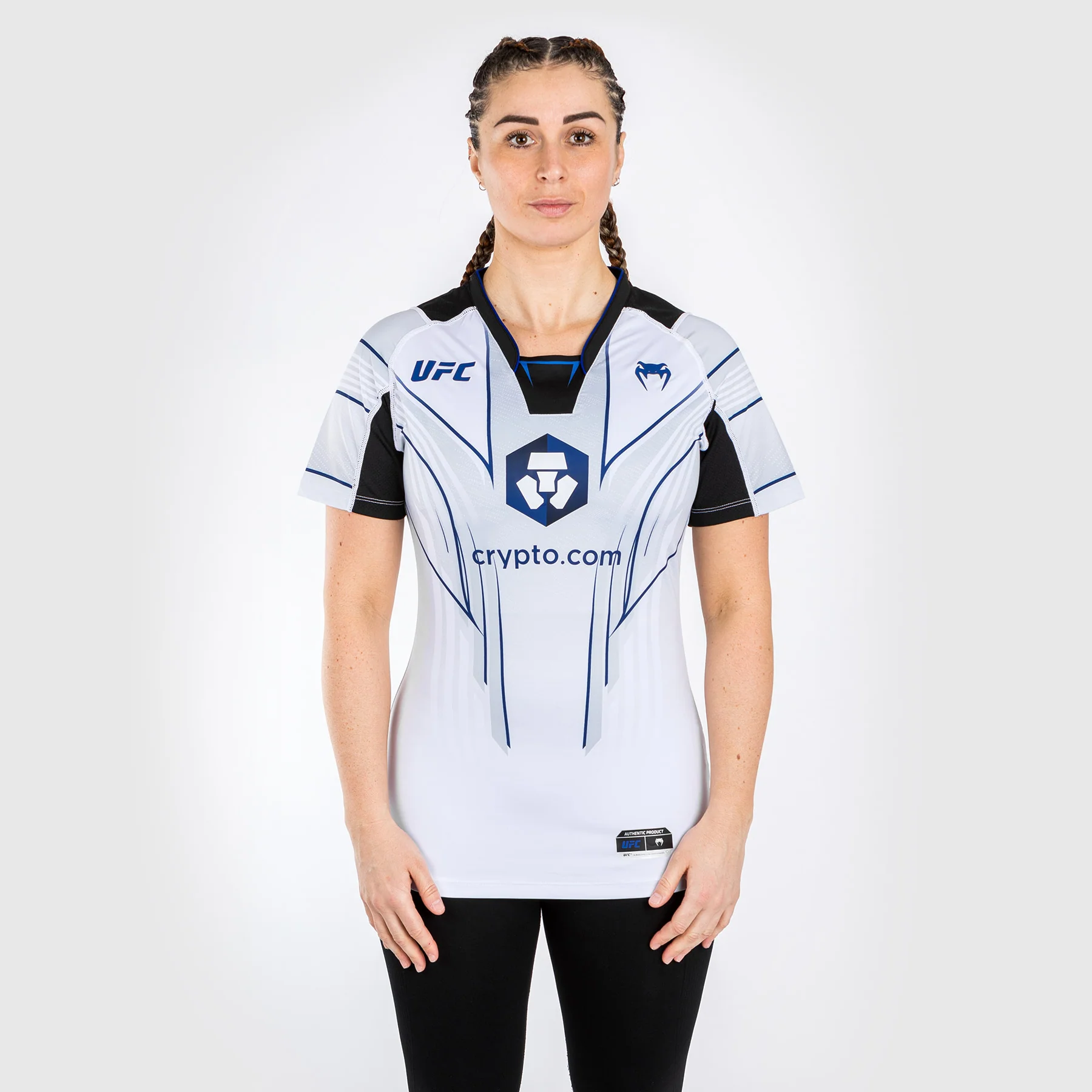 UFC Venum Personalized Authentic Fight Night 2.0 Kit by Venum Women's Walkout Jersey - Midnight Edition - Ice - Image 2
