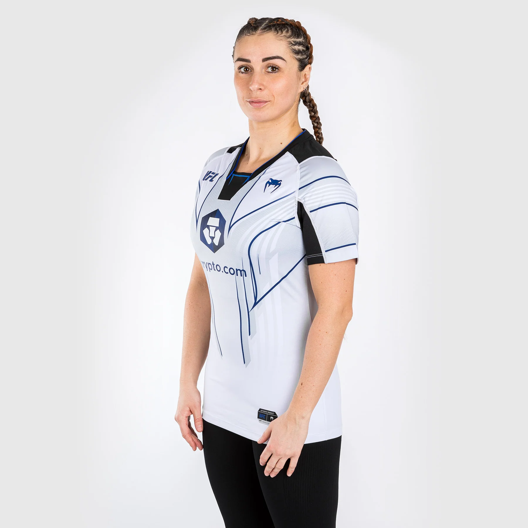 UFC Venum Personalized Authentic Fight Night 2.0 Kit by Venum Women's Walkout Jersey - Midnight Edition - Ice - Image 3