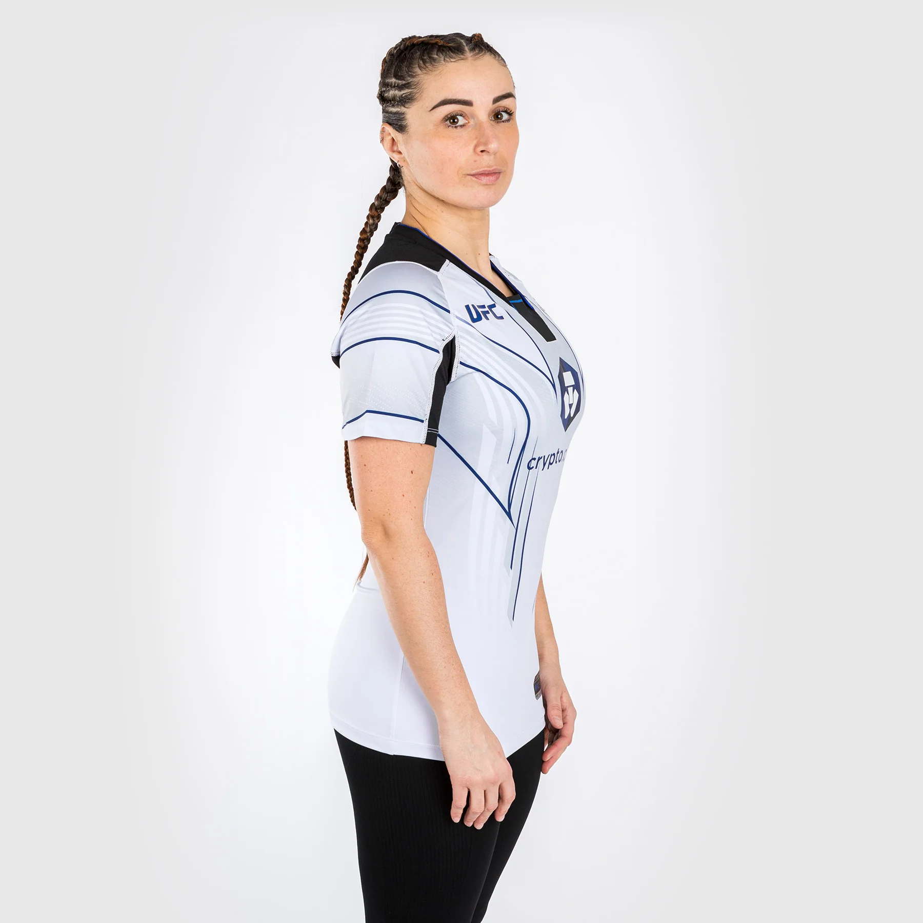 UFC Venum Personalized Authentic Fight Night 2.0 Kit by Venum Women's Walkout Jersey - Midnight Edition - Ice - Image 4
