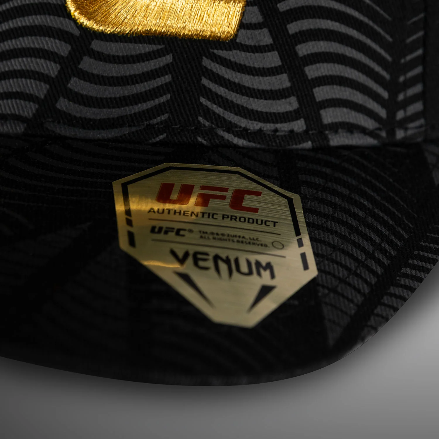 UFC Zenith by Venum Authentic Fight Night Cap - Black/Gold - Image 5