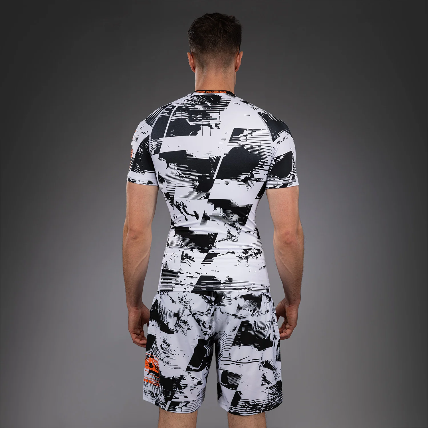 Men's UFC Zenith by Venum White Authentic Fight Week Performance Short Sleeve Rashguard - Image 3