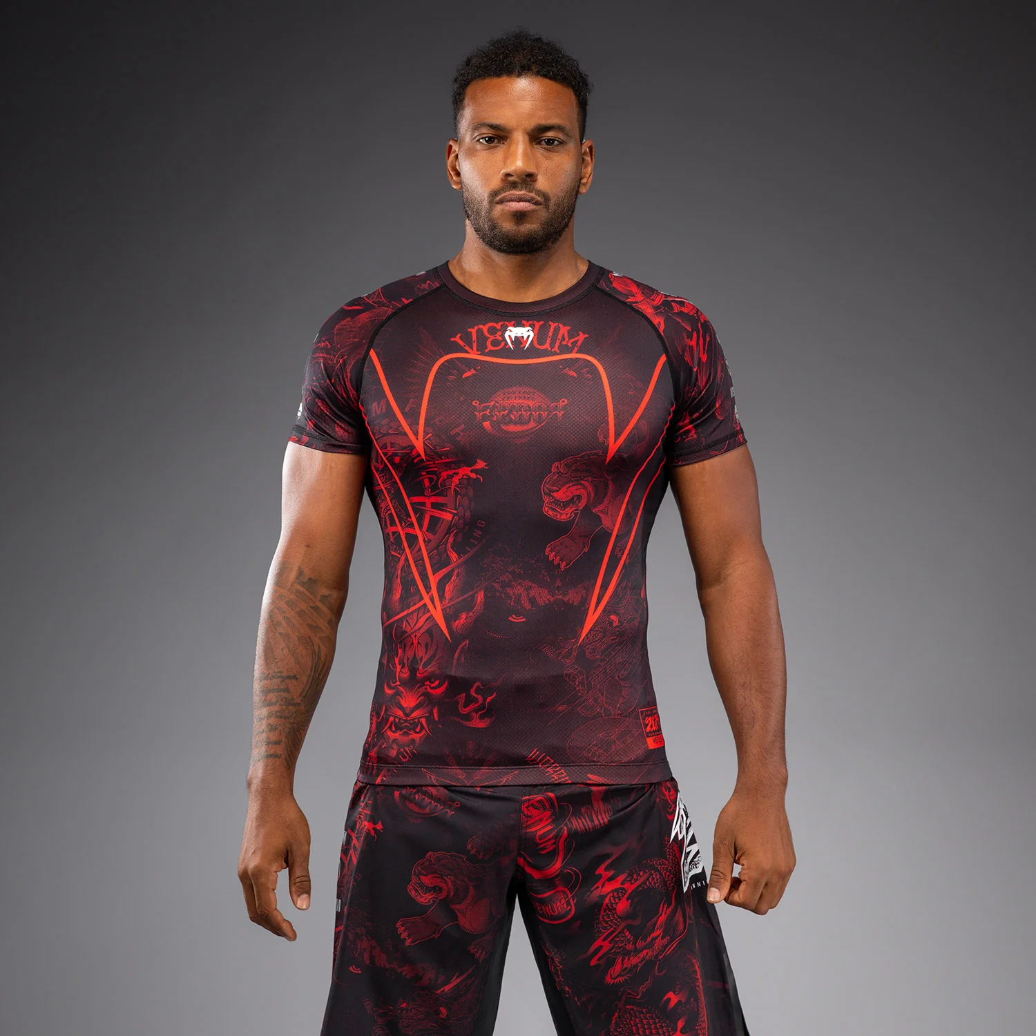 Venum 20th Anniversary Short Sleeve Rashguard - Black/Red