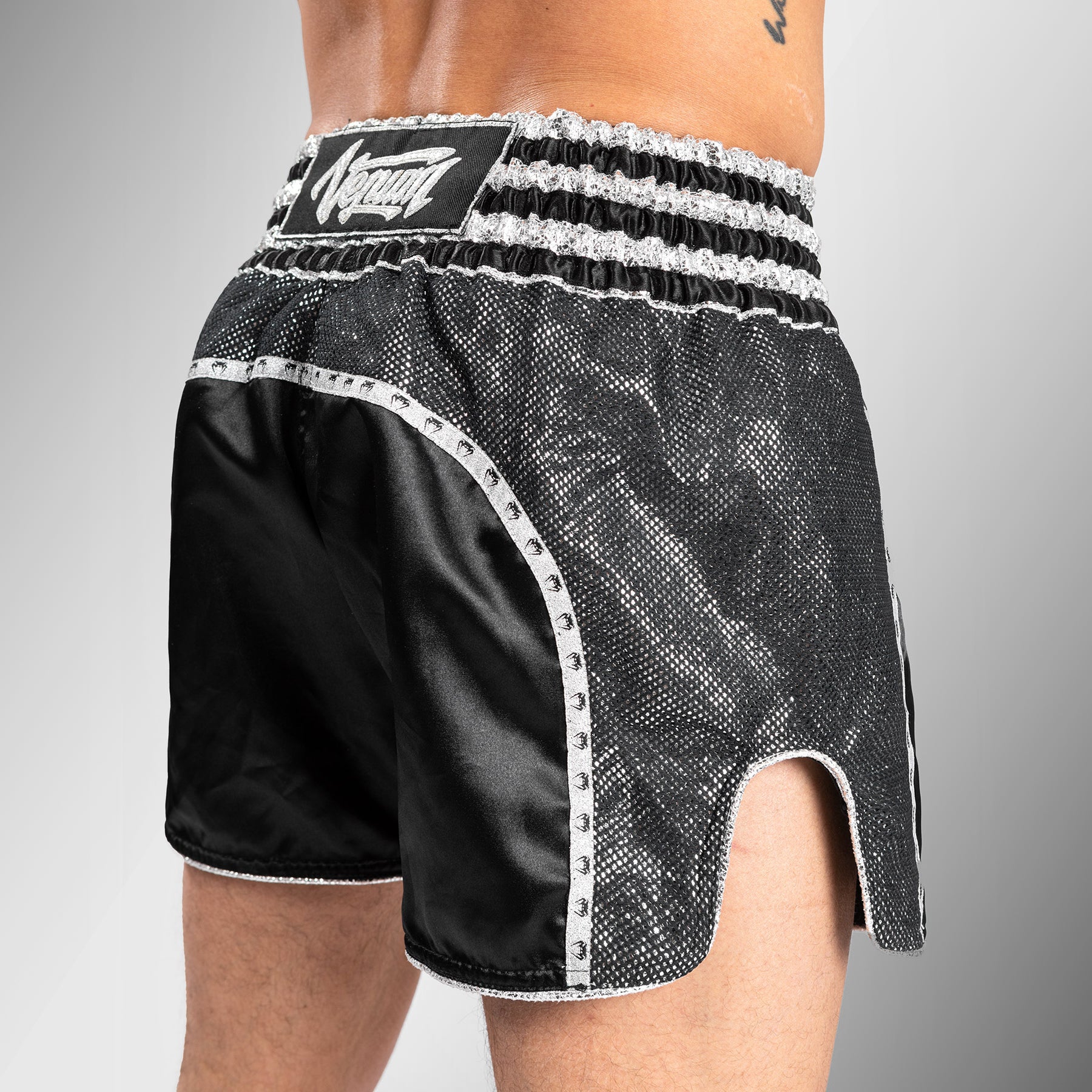 Venum Absolute 2.0 Muay Thai Shorts - Black/Silver - Image 8