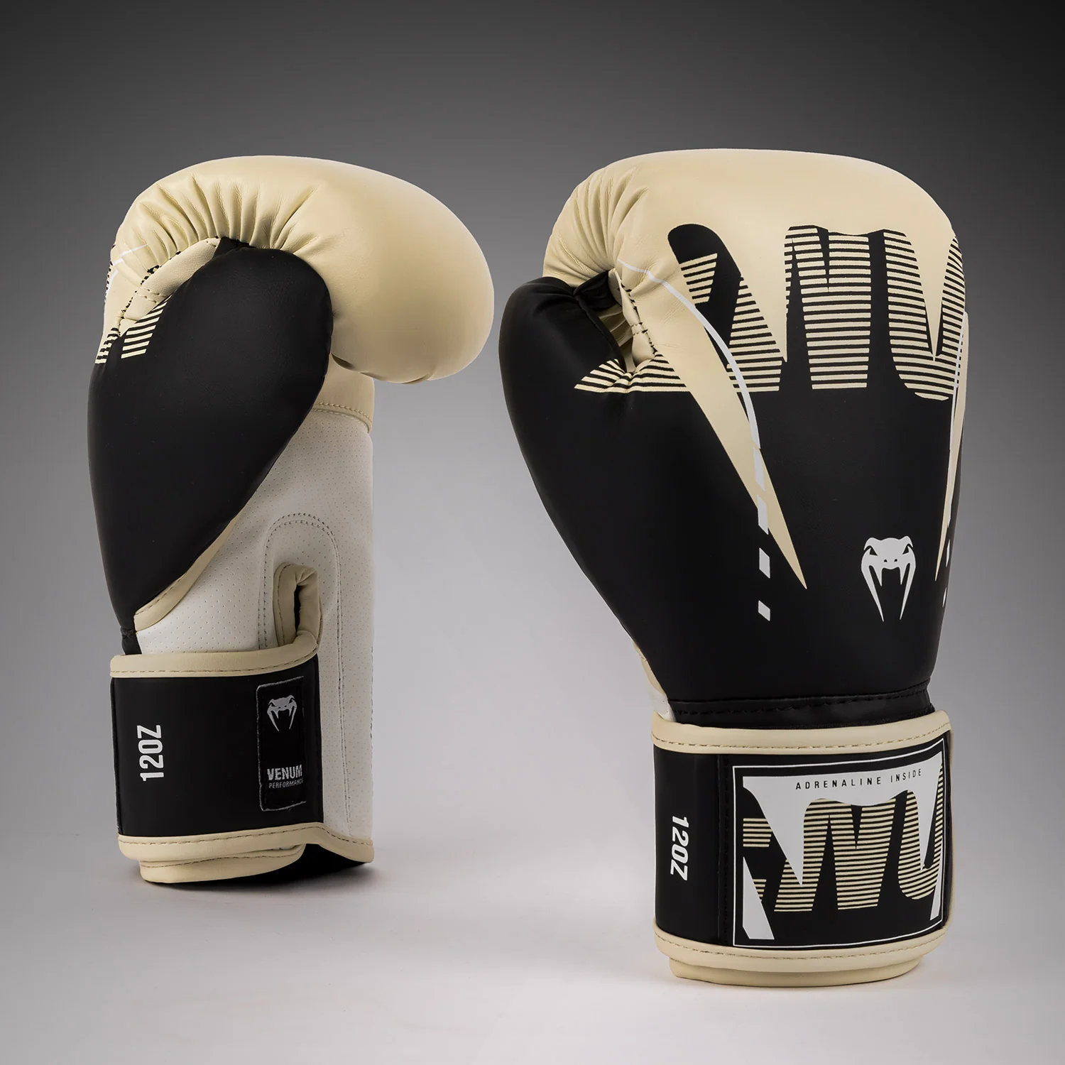 Venum Adrenaline Boxing Gloves - Black/ Ivory - Image 2
