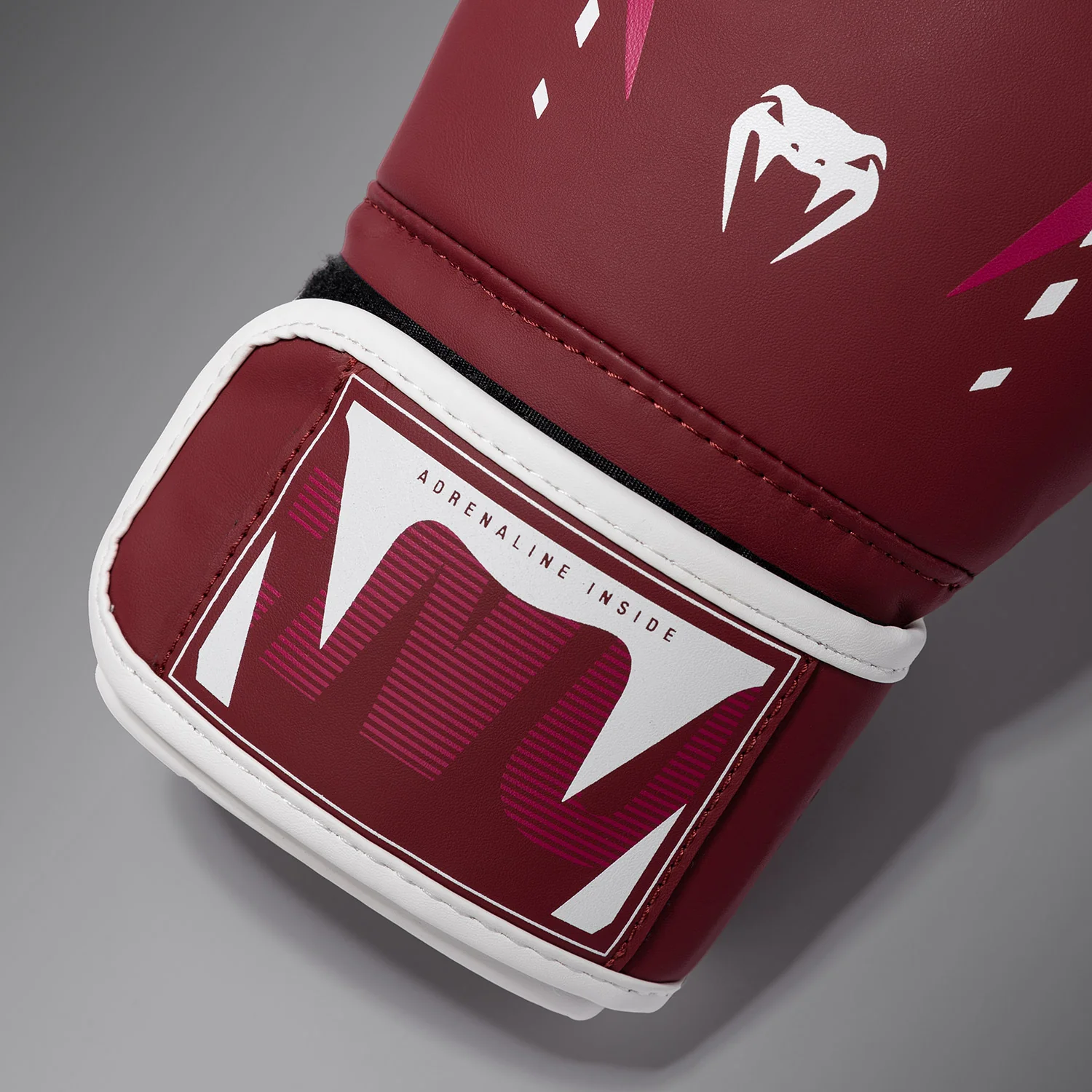 Venum Adrenaline Boxing Gloves – Burgundy/Pink - Image 3