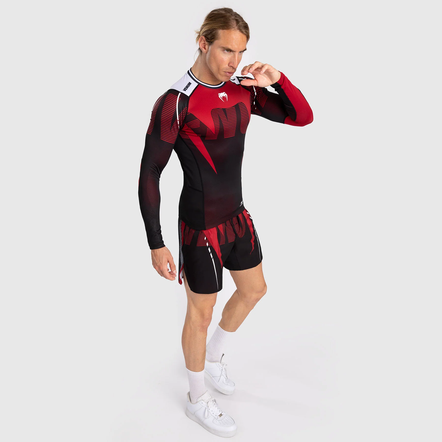 Venum Adrenaline Men's Long Sleeve Rashguard - Red - Image 2