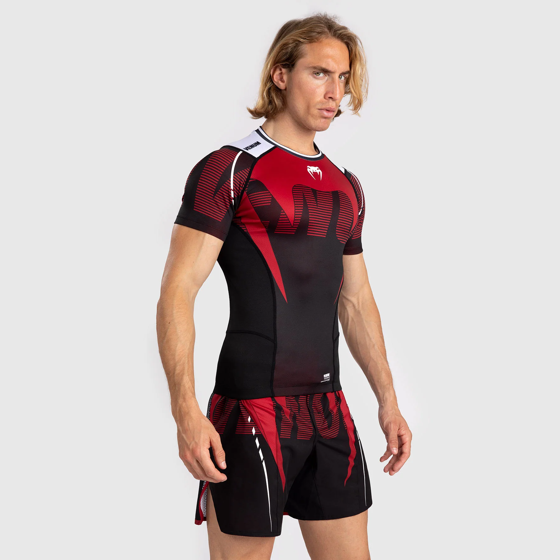 Venum Adrenaline Men's Short Sleeve Rashguard - Red - Image 2