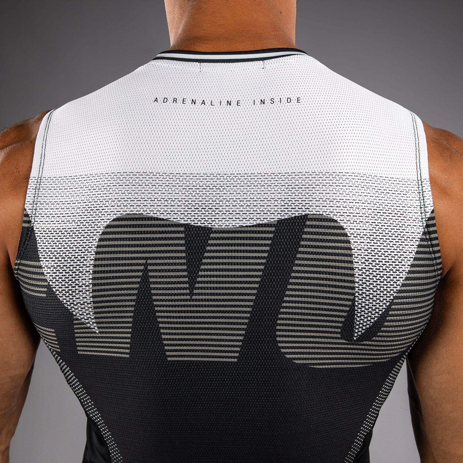 Venum Adrenaline Sleeveless Rashguards - Black/Sand - Image 4