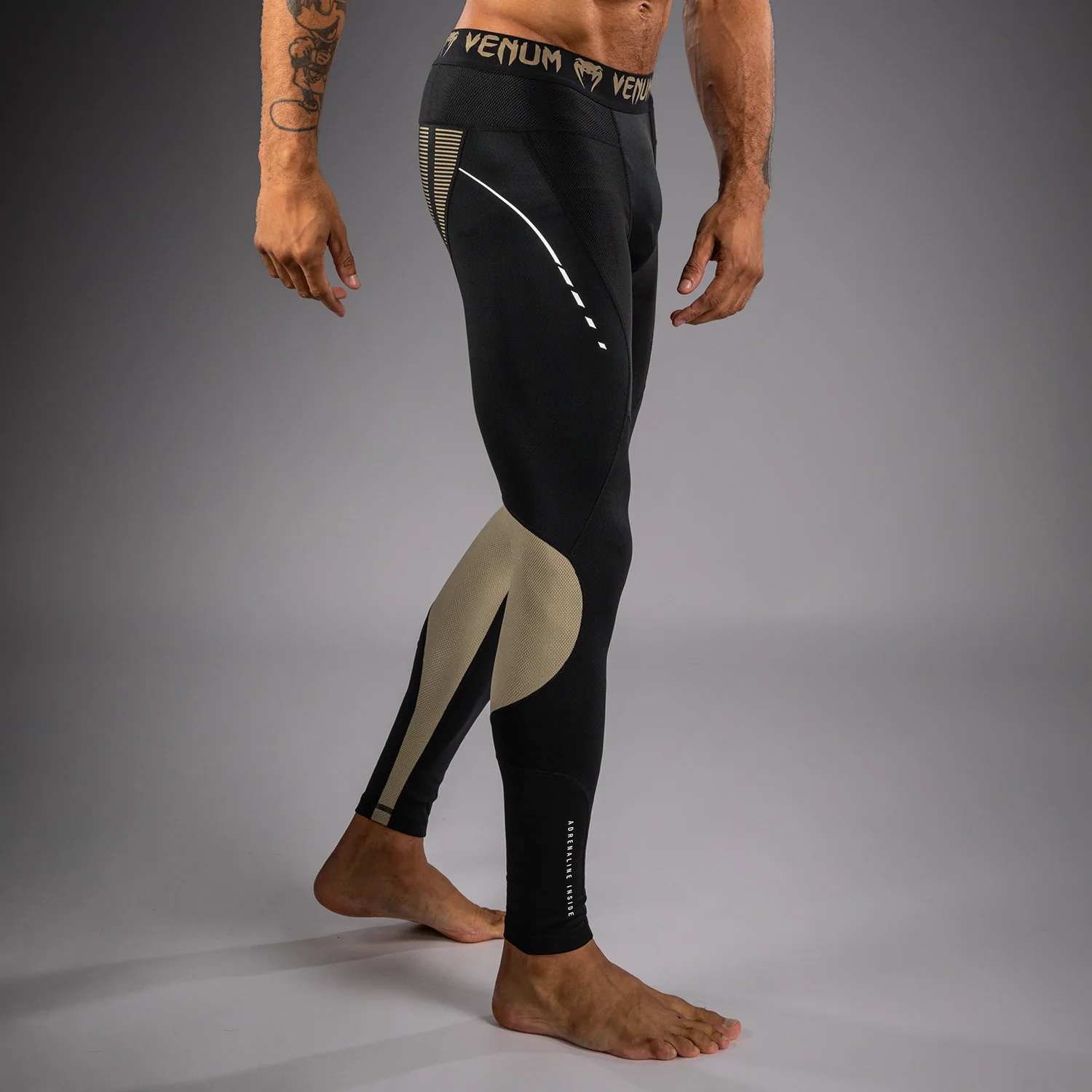 Venum Adrenaline Spats - Black/Sand - Image 4