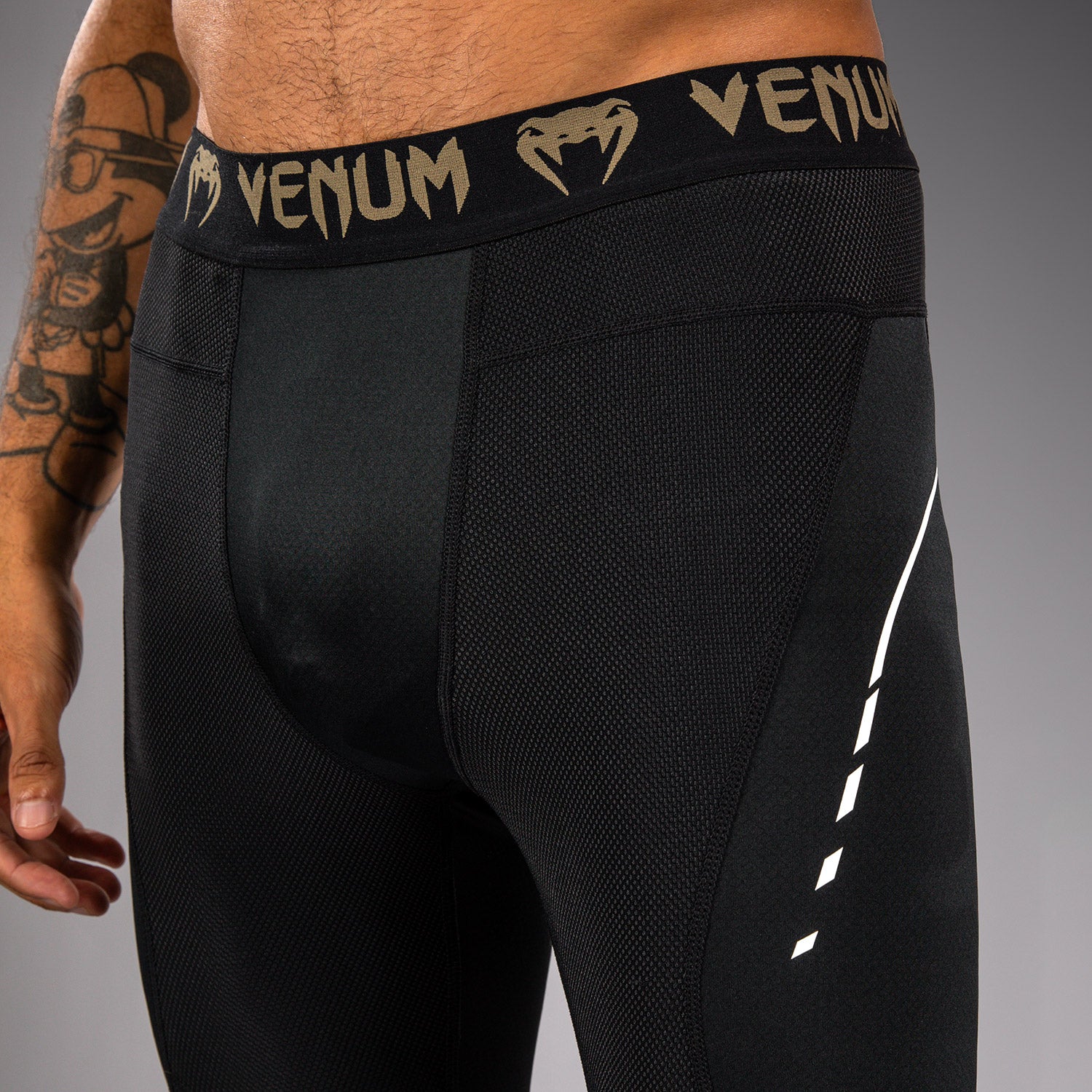 Venum Adrenaline Spats - Black/Sand - Image 5