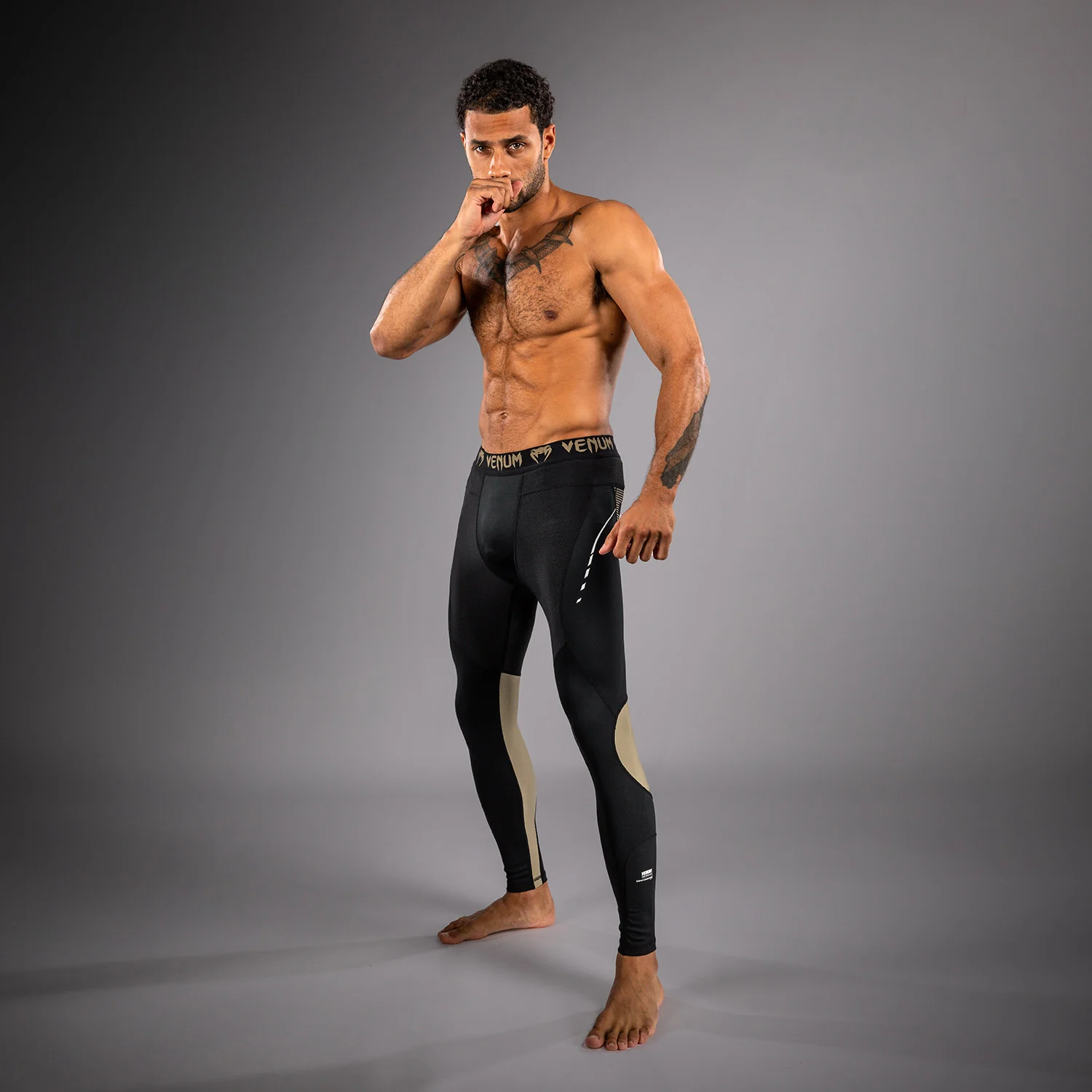 Venum Adrenaline Spats - Black/Sand - Image 8