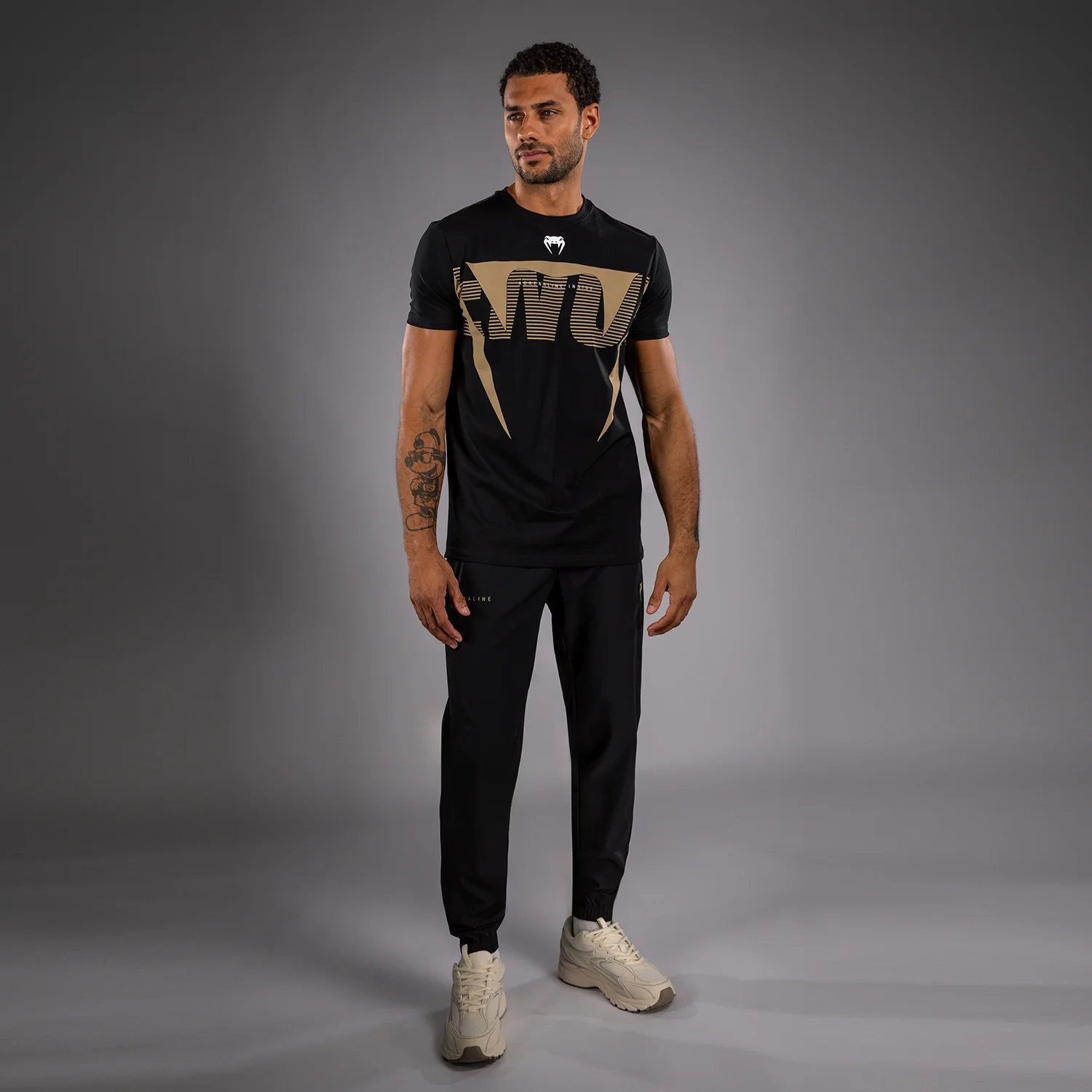 Venum Adrenaline T-Shirt - Black/Sand - Image 4