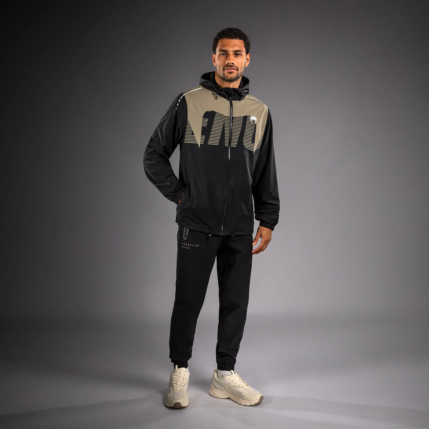 Venum Adrenaline Track Jacket - Black/Sand - Image 7