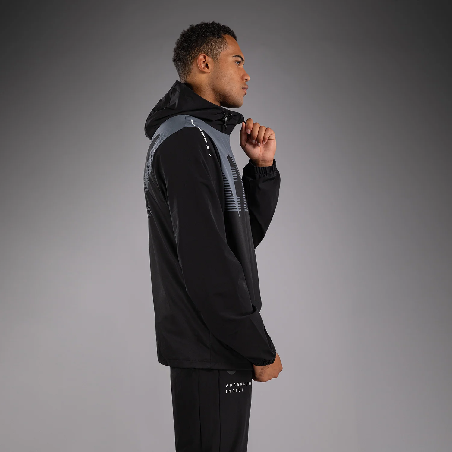 Venum Adrenaline Track Jacket - Black/Silver Grey - Image 2