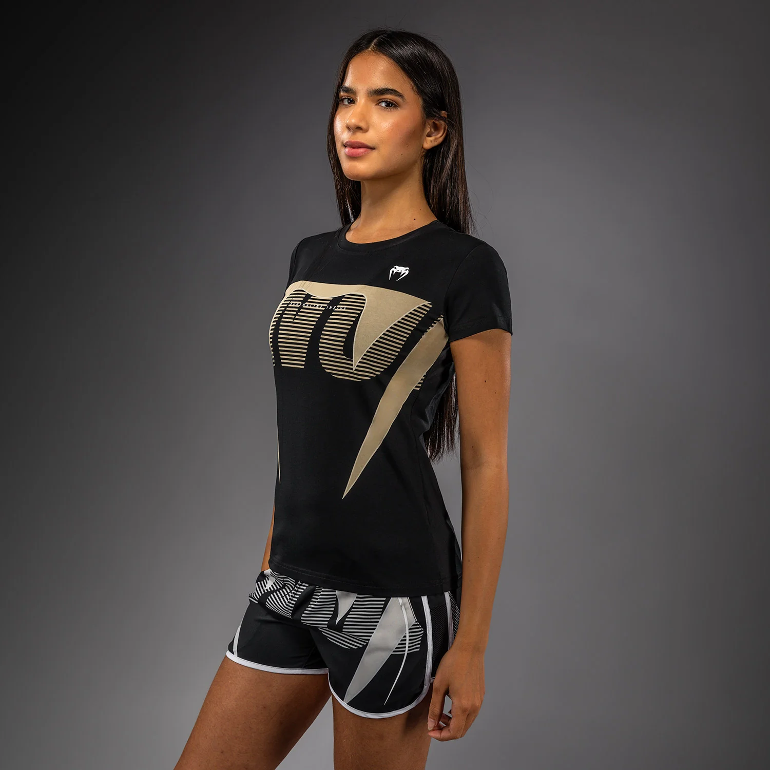 Venum Adrenaline Women's T-Shirt - Black/ Ivory - Image 3