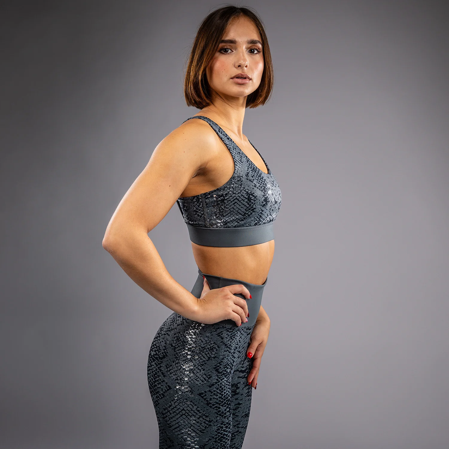 Venum Amazonia Women’s Sports Bra - Dark Grey - Image 3
