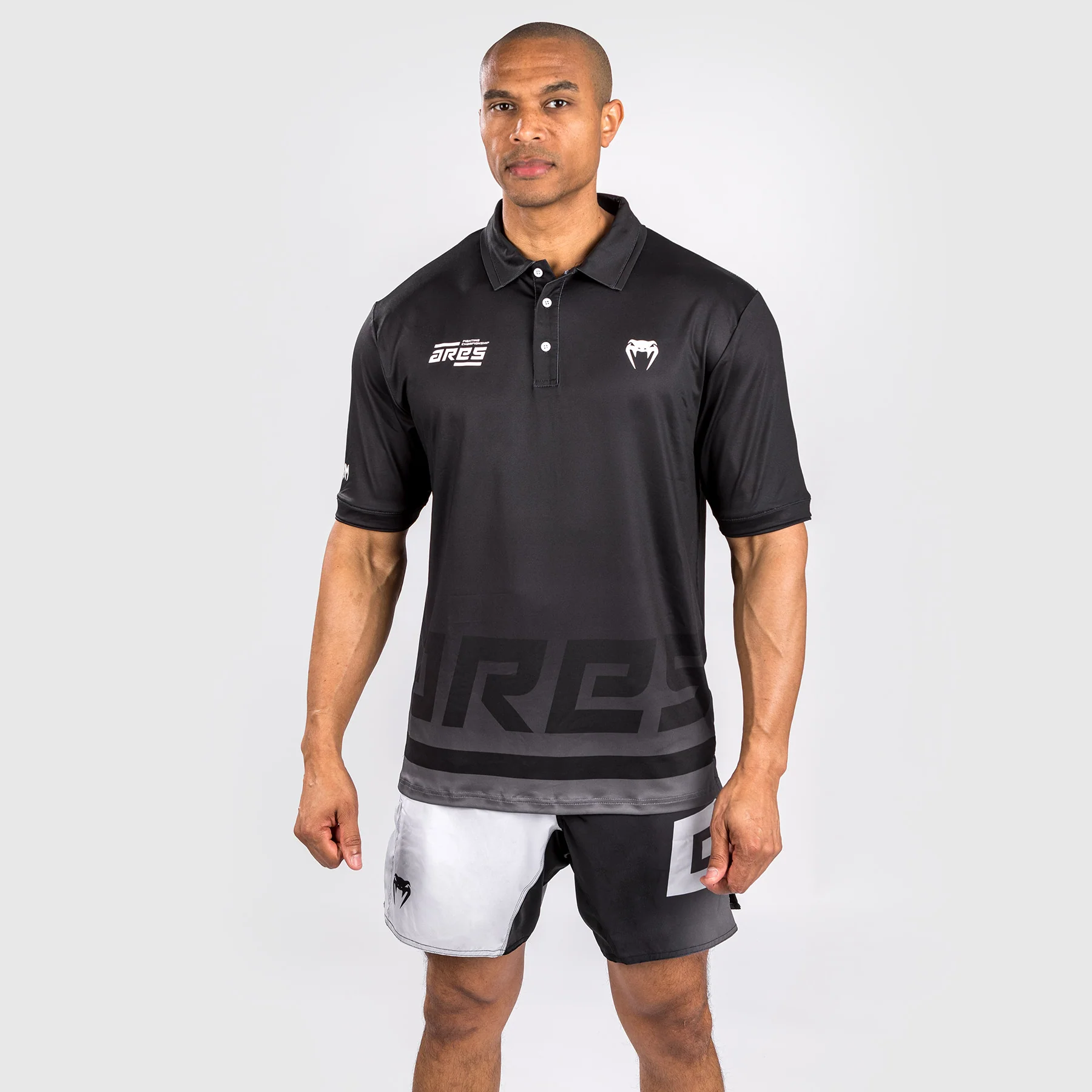 Venum x Ares Dry Tech Polo Shirt - Black - Image 3