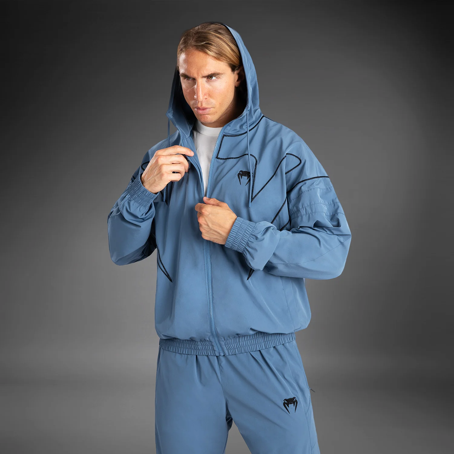 Venum Attack 90 Tracksuit Jacket - Blue/Black - Image 3