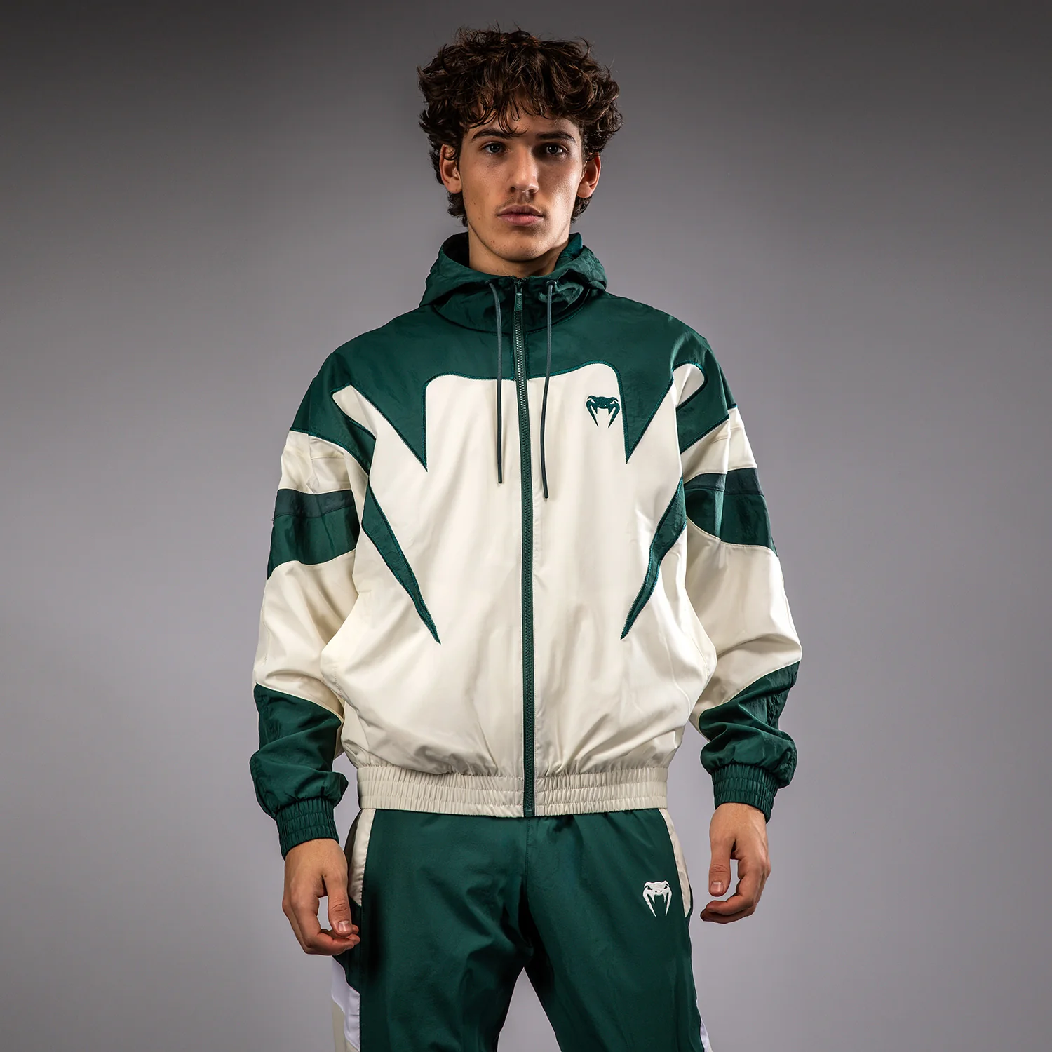 Venum Attack 90 Tracksuit Jacket - Forest Green/Ice - Image 3