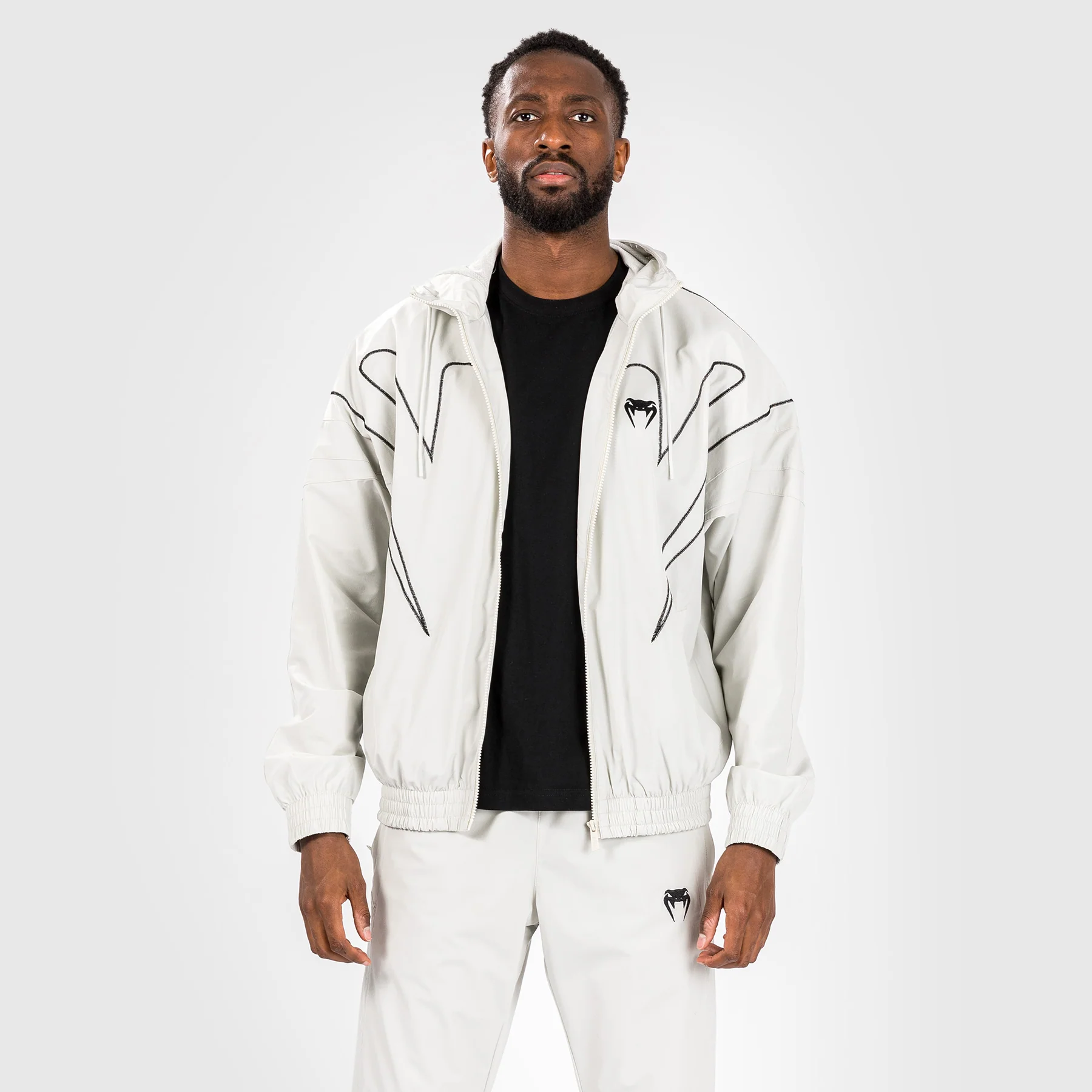 Venum Attack 90 Tracksuit Jacket - Sand/Black - Image 3