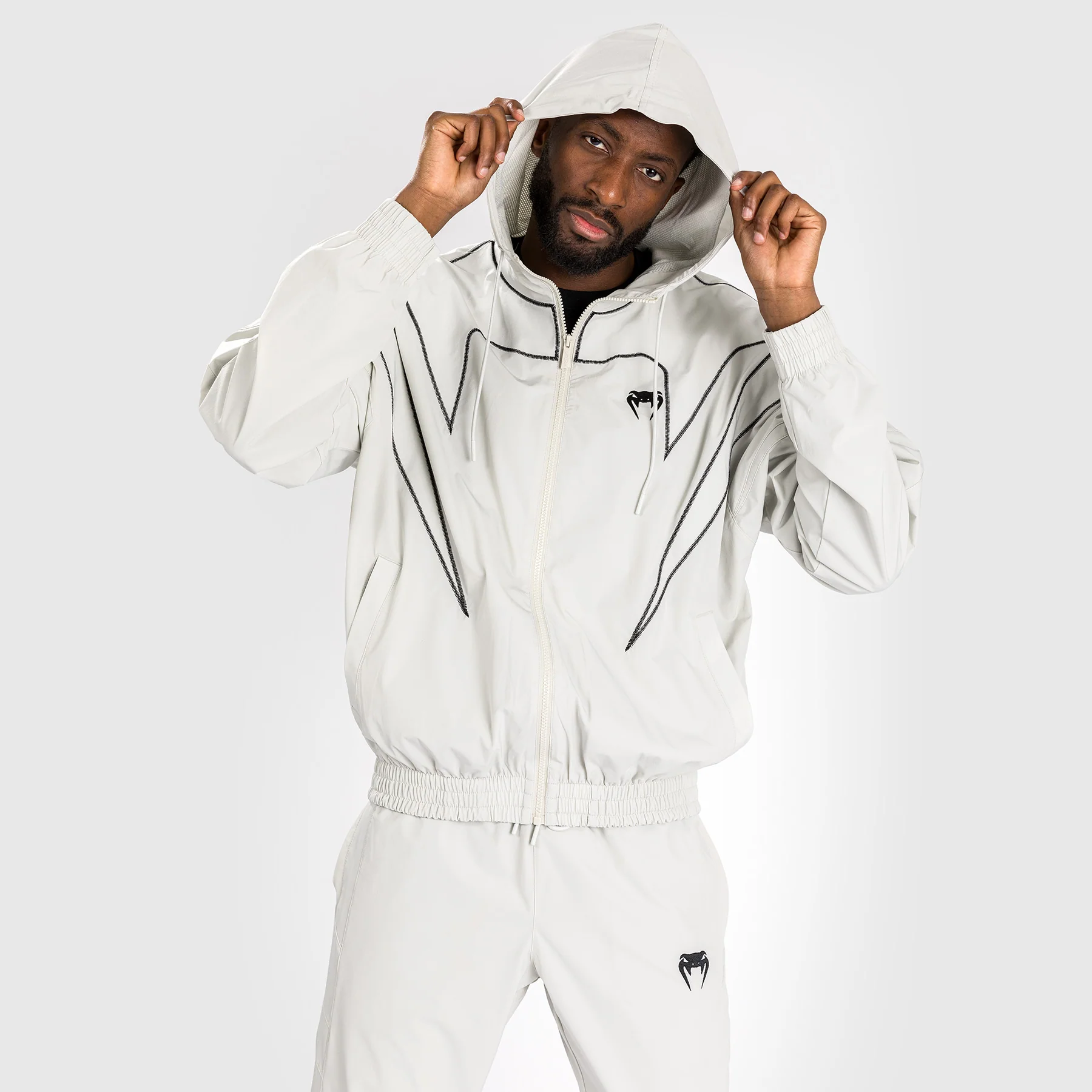 Venum Attack 90 Tracksuit Jacket - Sand/Black - Image 6