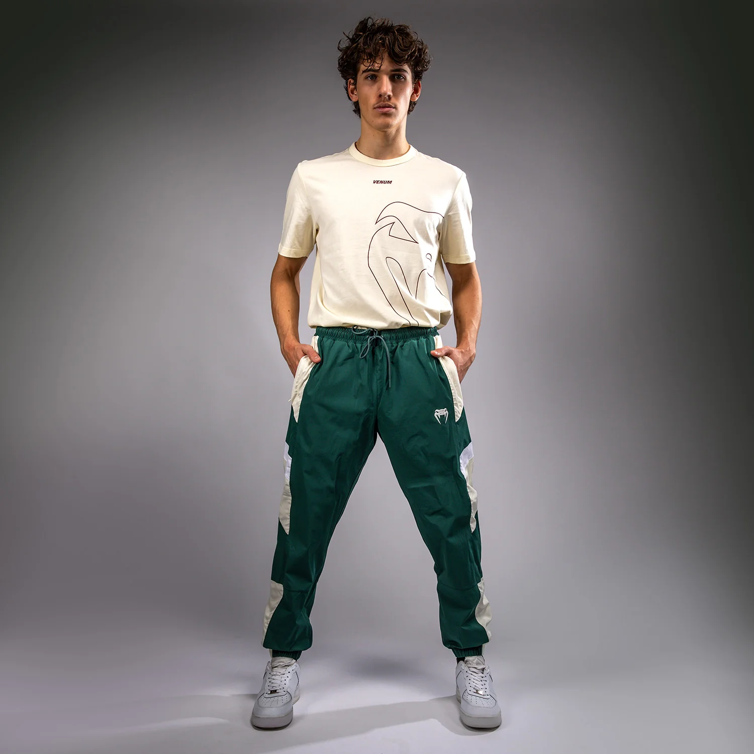 Venum Attack 90 Tracksuit Pants - Forest Green/Ice - Image 4