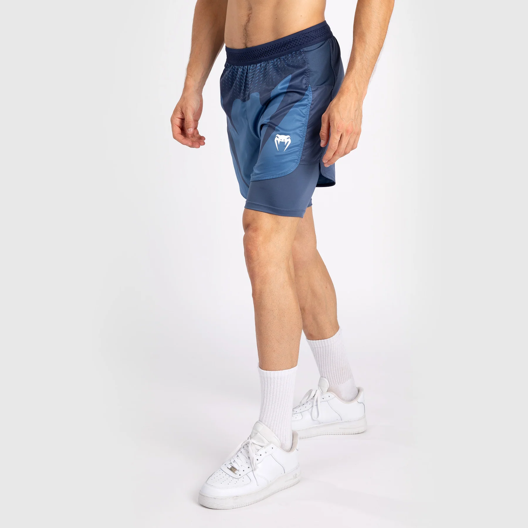 Venum Attack Men's Fight Shorts - Navy Blue - Image 6