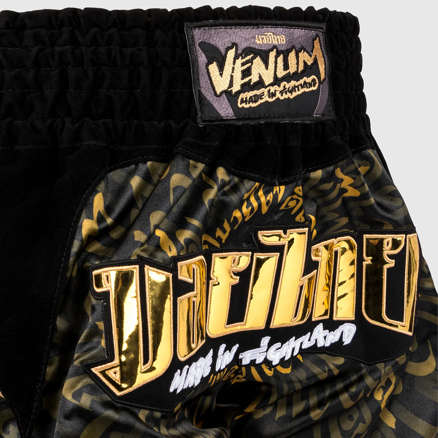 Venum Attack Muay Thaï Short - Black/Gold - Image 5