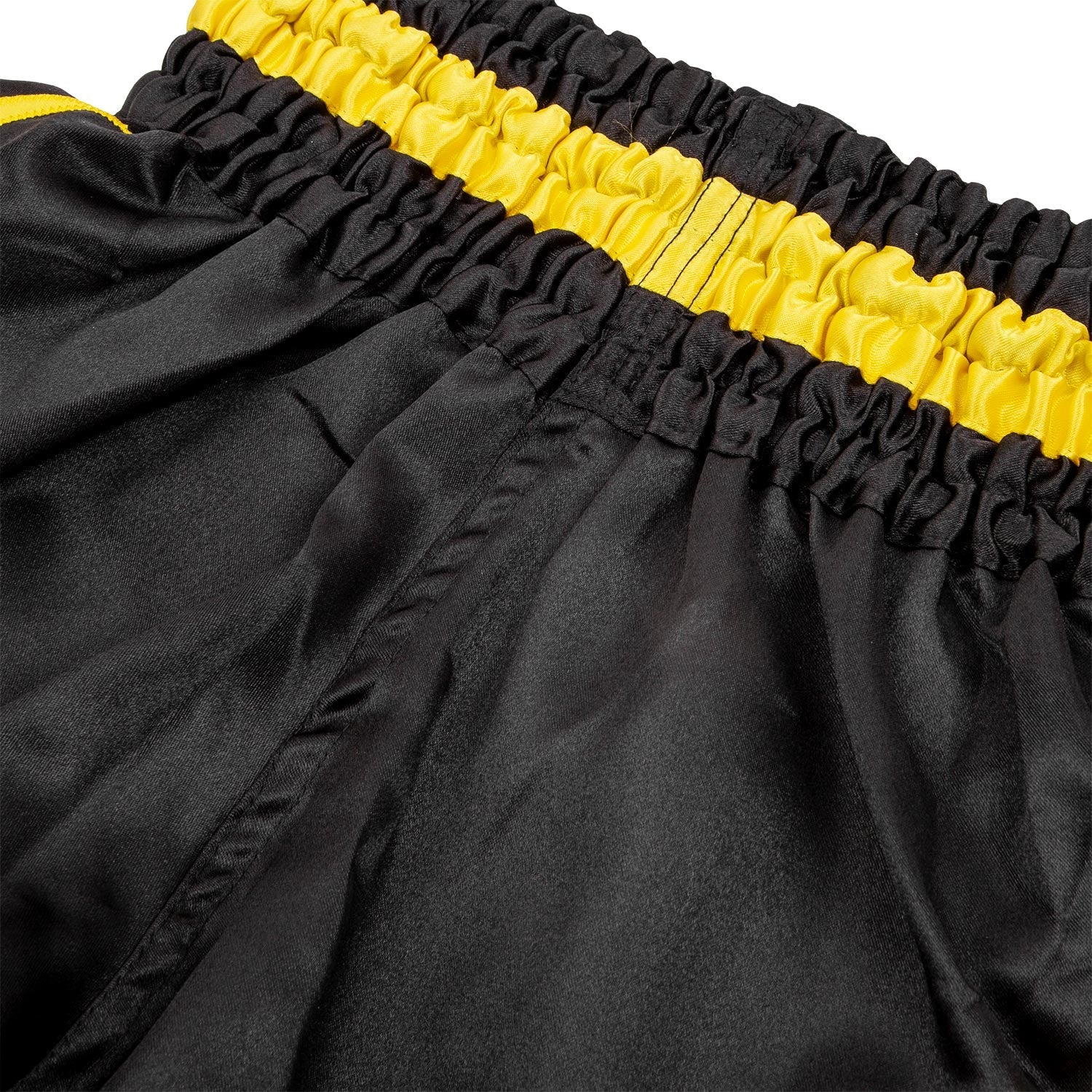 Venum Bangkok Inferno Kids Muay Thai Shorts - Black/Yellow - Image 4
