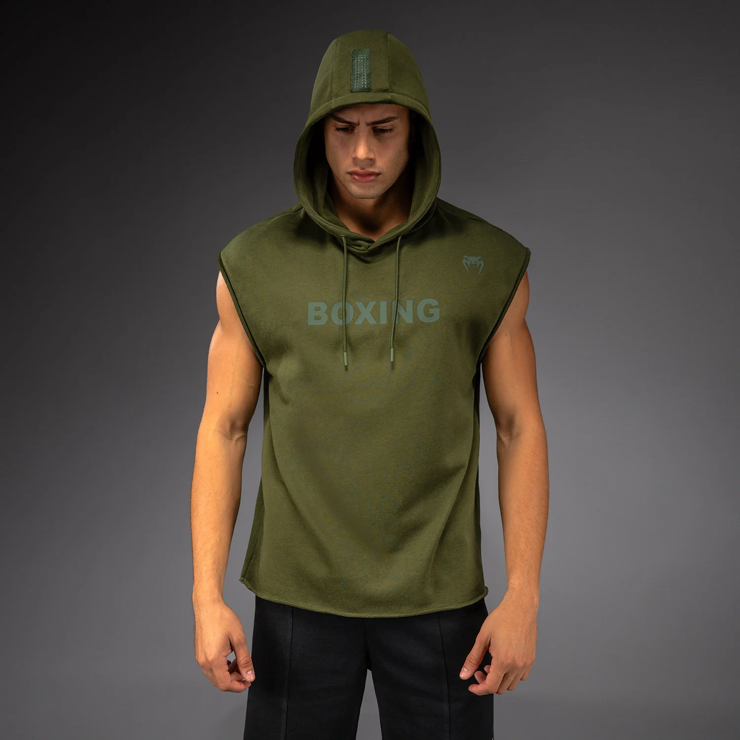 Venum Boxing VT Sleeveless Hoodie - Military Green - Image 2