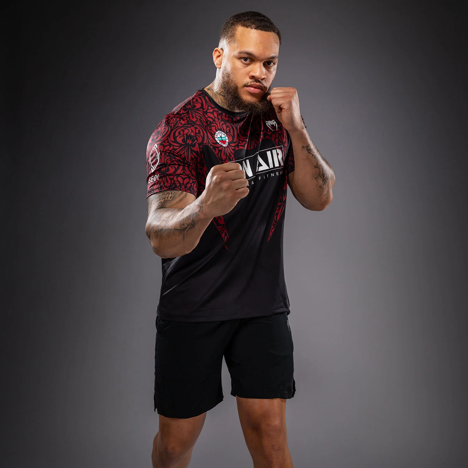 Venum Bulgarian Top Team (BTT) Dry-Tech T-Shirt - Black/Red - Image 6