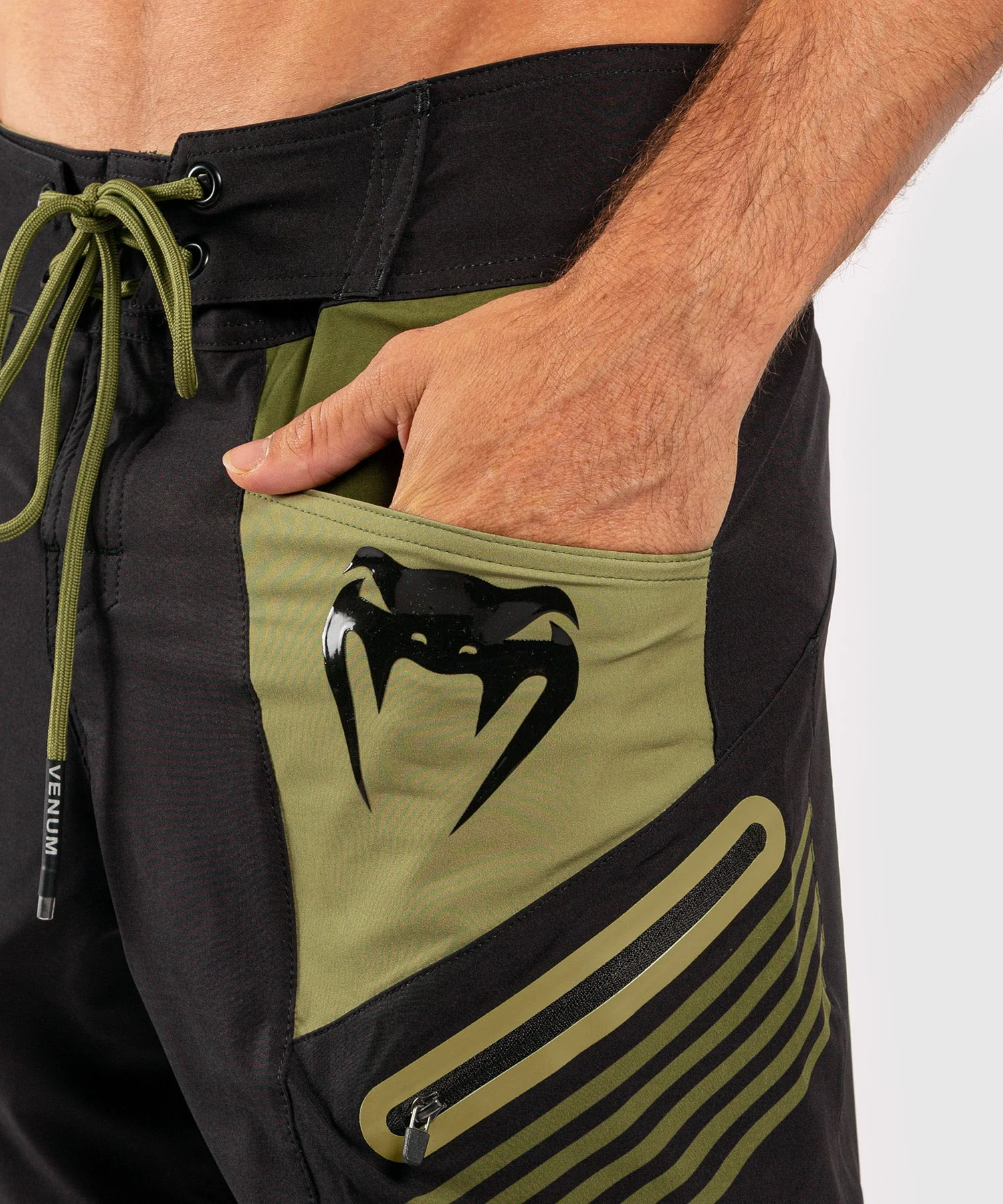Venum Cargo Boardshorts - Black/Green - Image 6