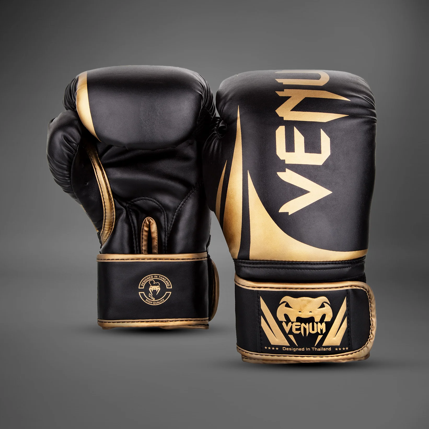 Venum Challenger 2.0 Boxing Gloves - Black/Gold - Image 2
