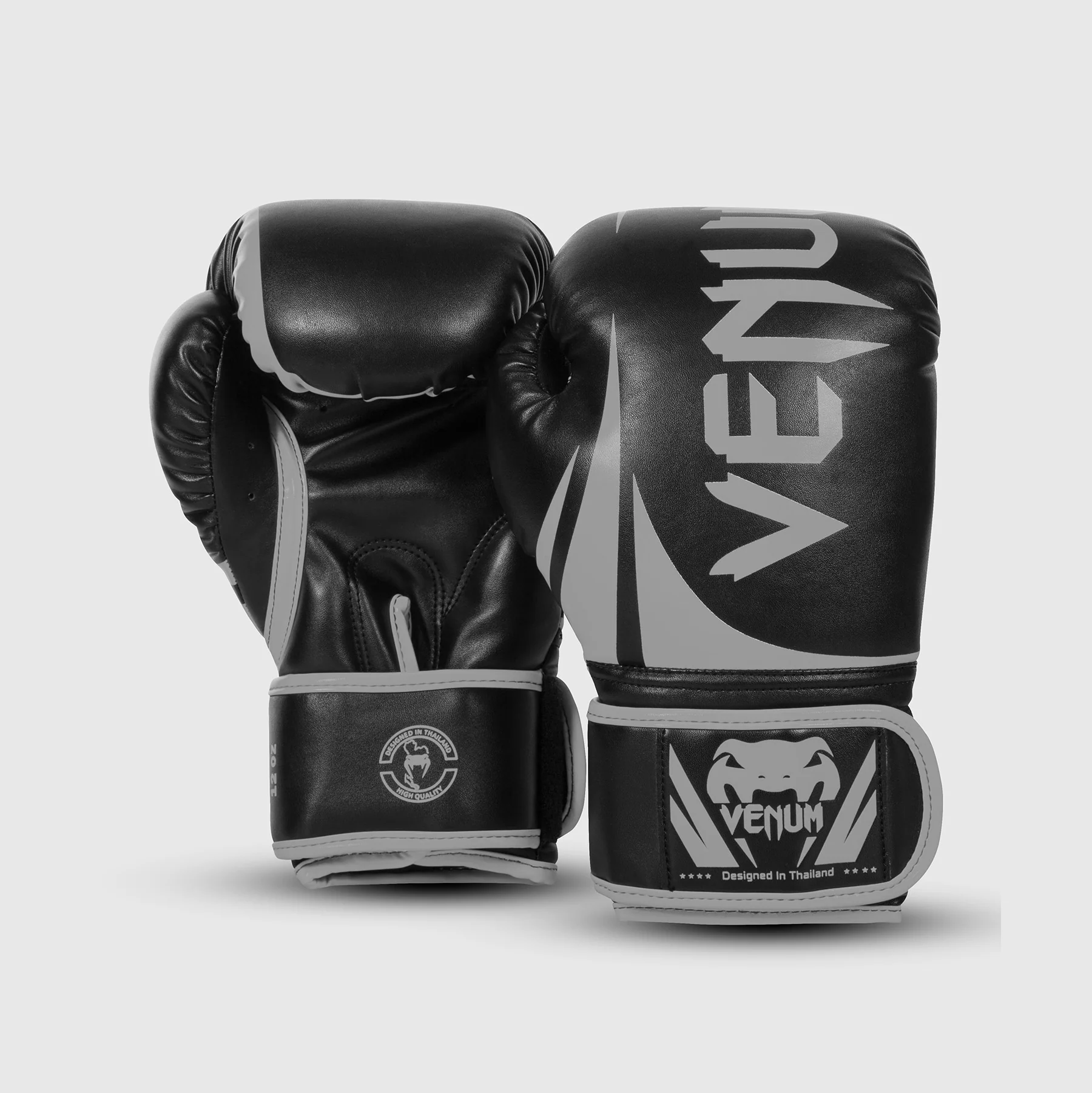 Venum Challenger 2.0 Boxing Gloves - Black/Grey - Image 2