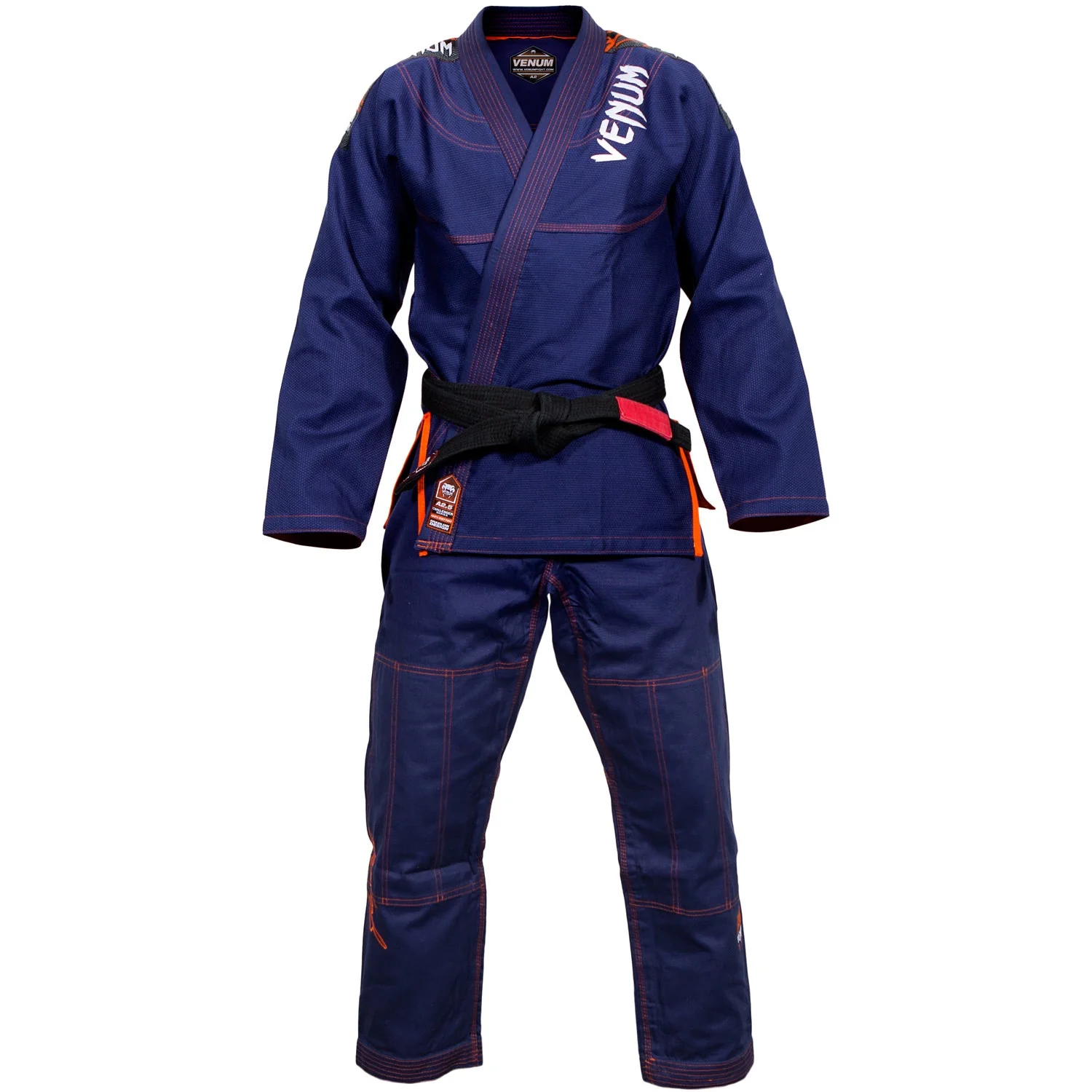 Venum Challenger 3.0 BJJ GI - Navy Blue/Orange - Image 3