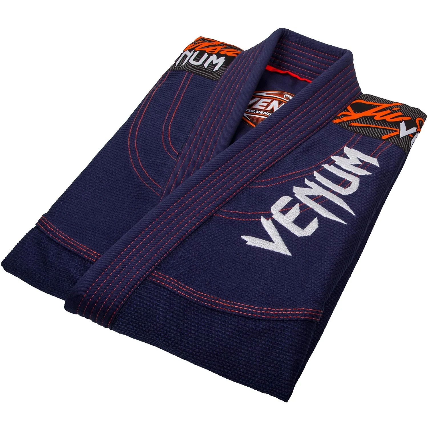 Venum Challenger 3.0 BJJ GI - Navy Blue/Orange - Image 5
