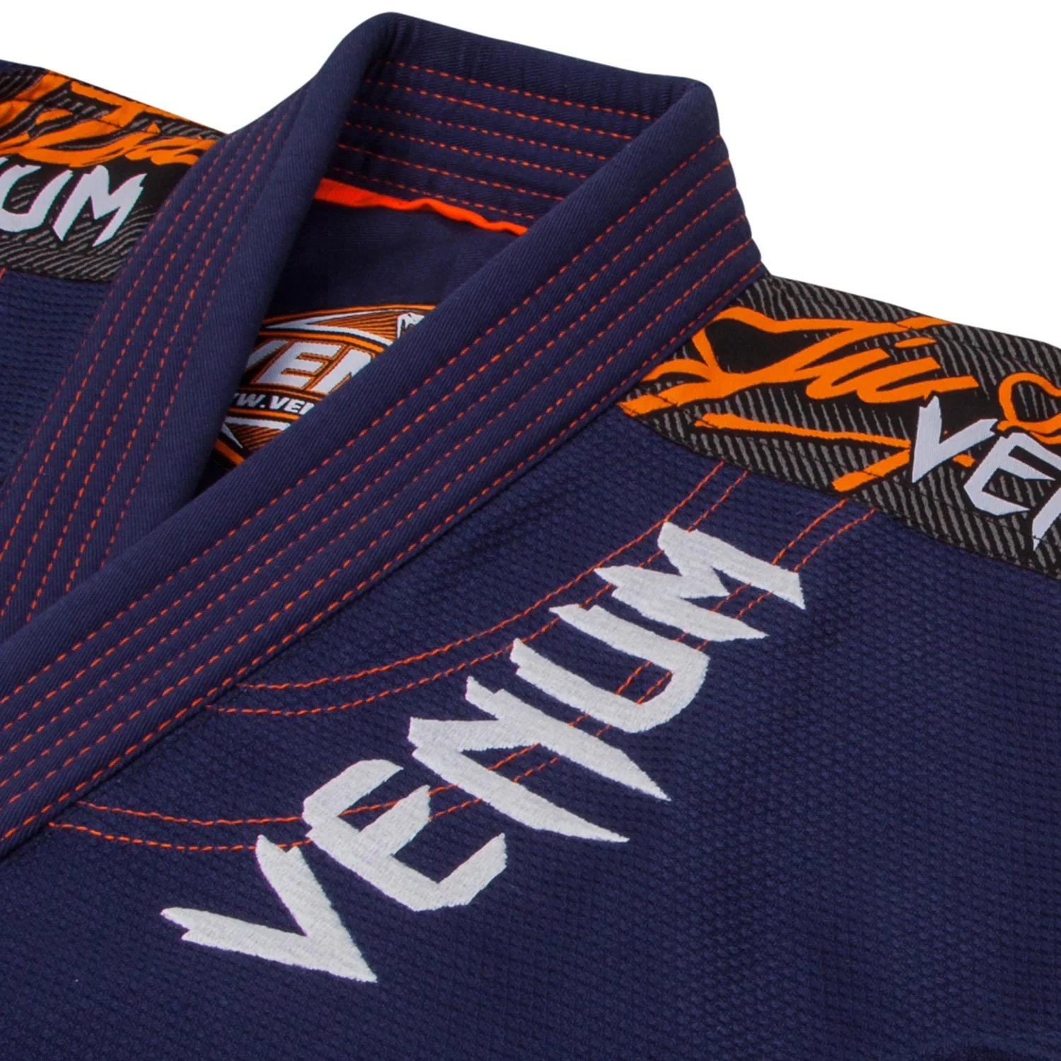 Venum Challenger 3.0 BJJ GI - Navy Blue/Orange - Image 8