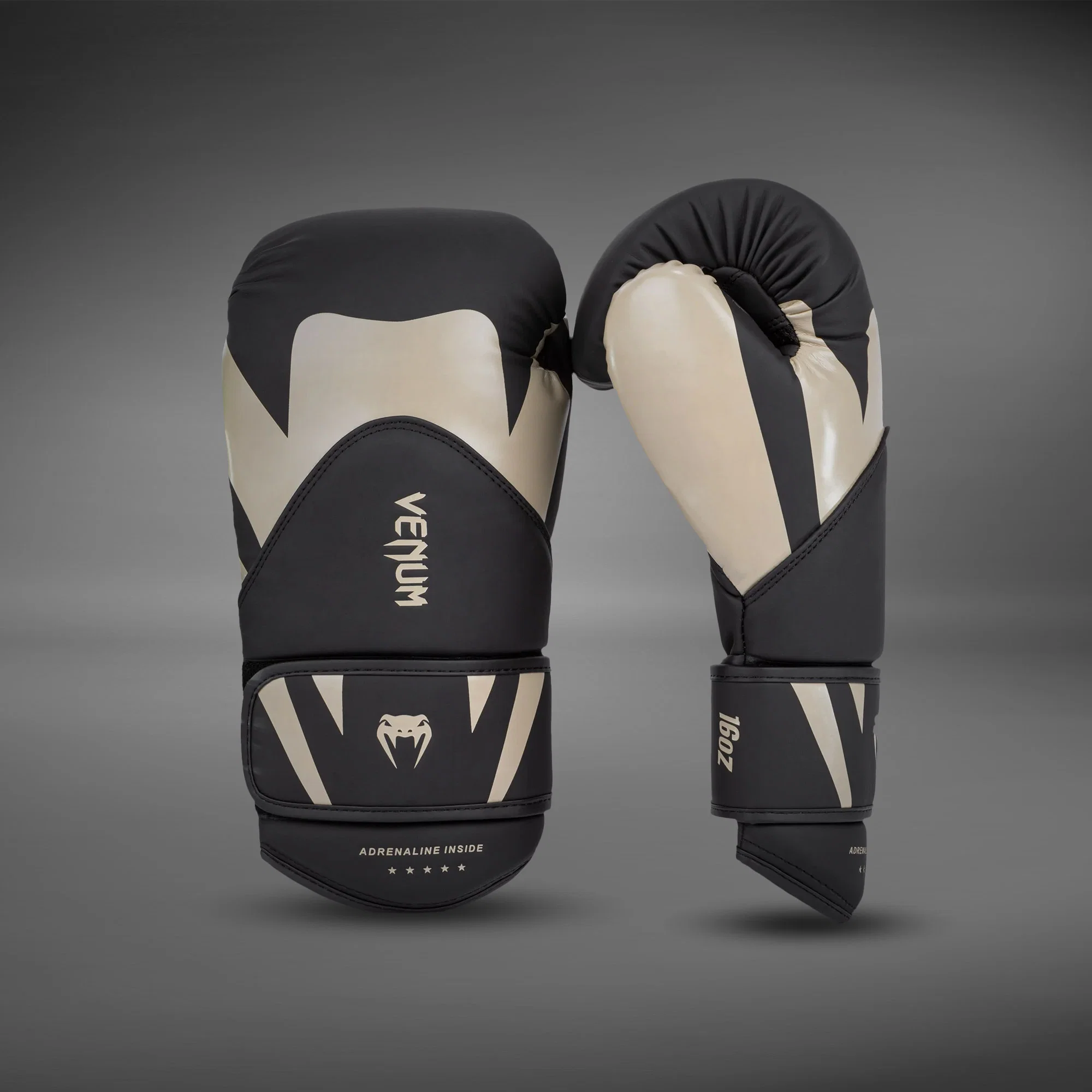 Venum Challenger 4.0 Boxing Gloves - Black/Beige - Image 2